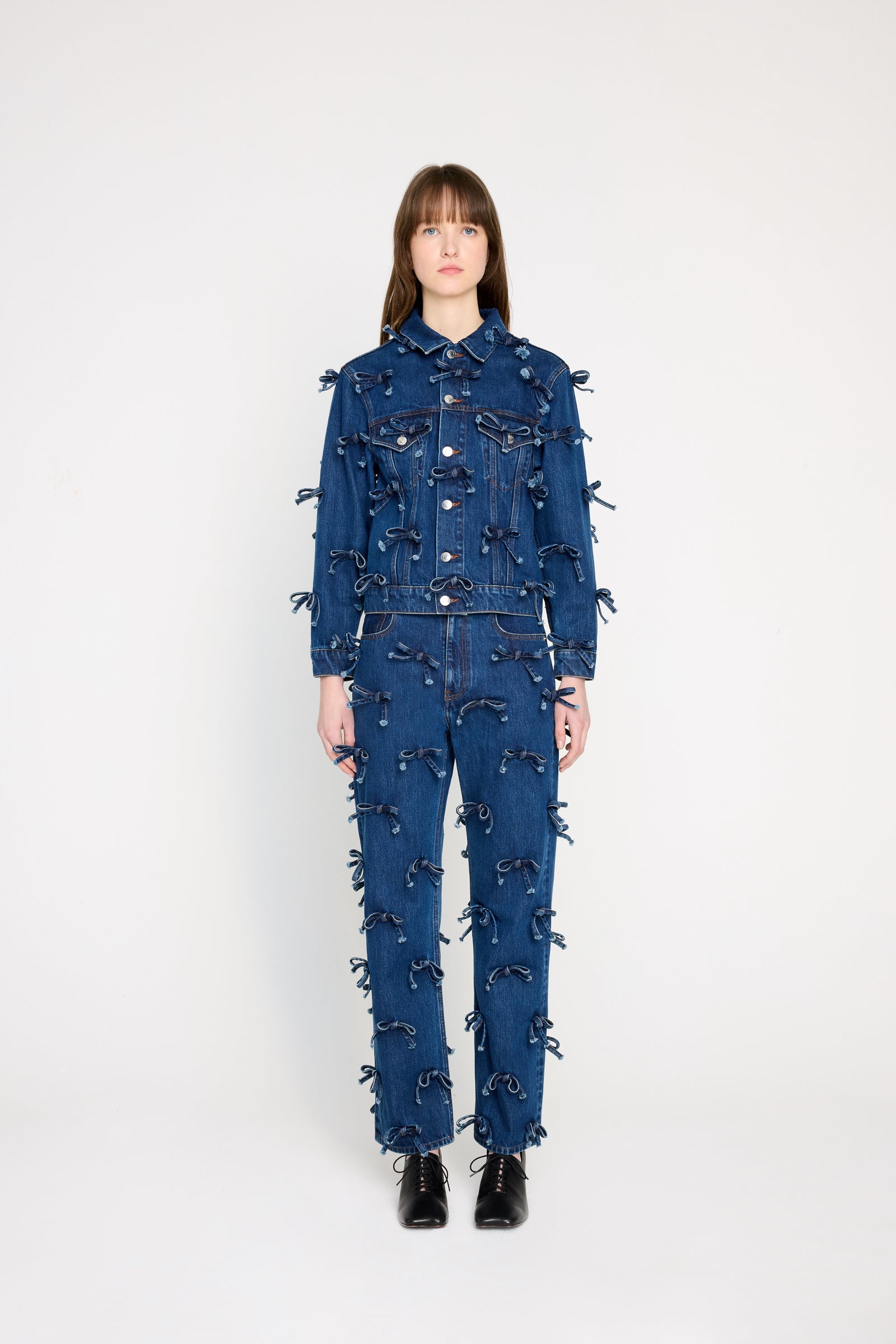 BOW DENIM JACKET