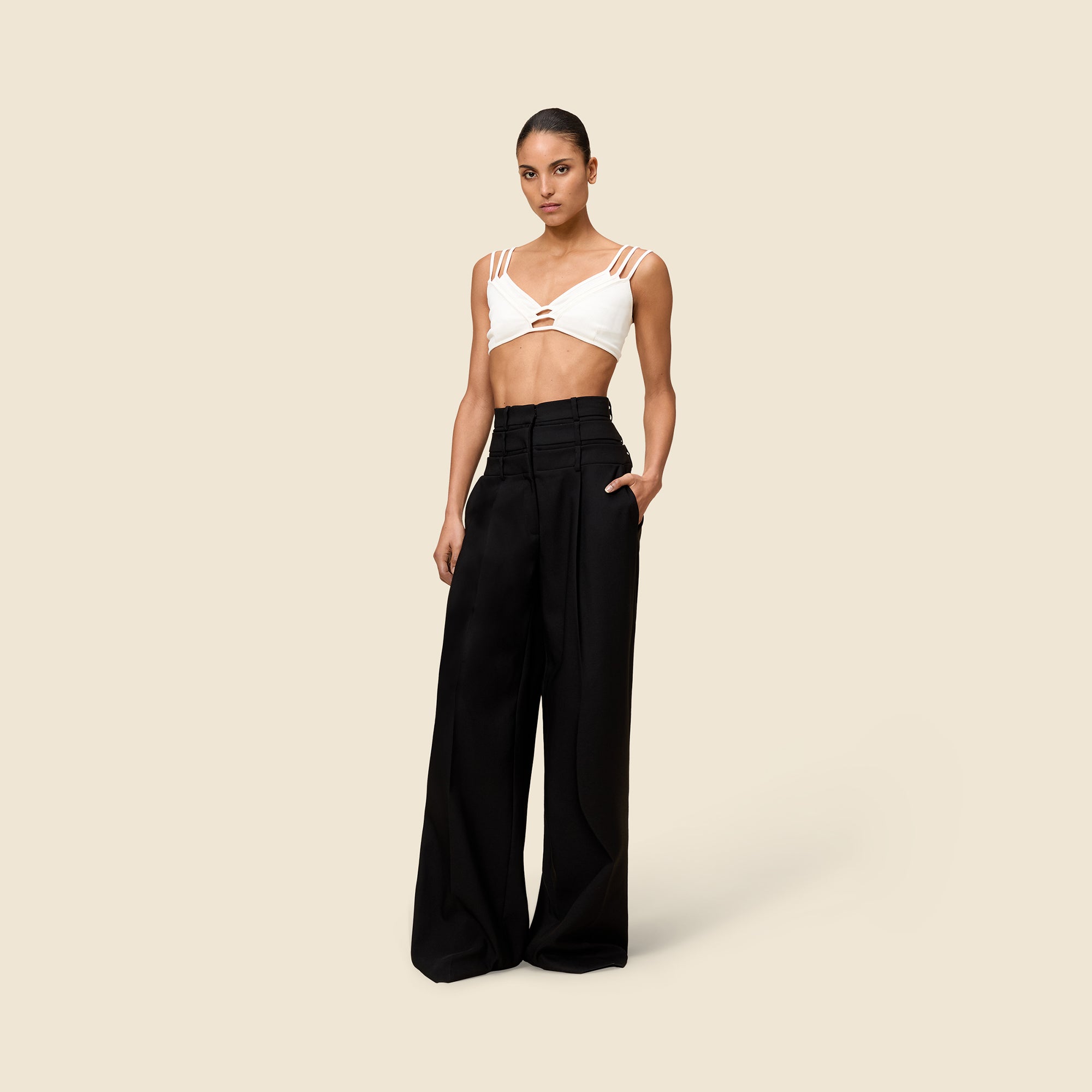The bralette is a classic staple with a viktor&rolf signature layering twist, inspired by the ‘embodiment' haute couture collection