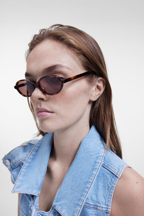 OVAL ACETATE SUNGLASSES