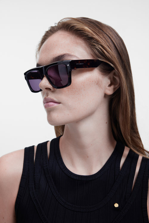RECTANGULAR ACETATE SUNGLASSES