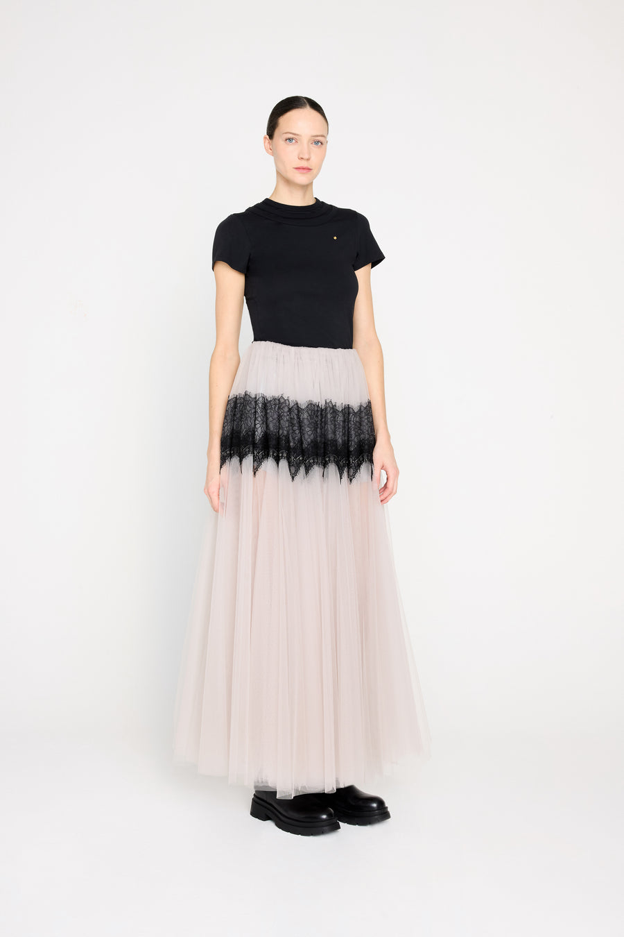 TULLE & LACE MAXI SKIRT