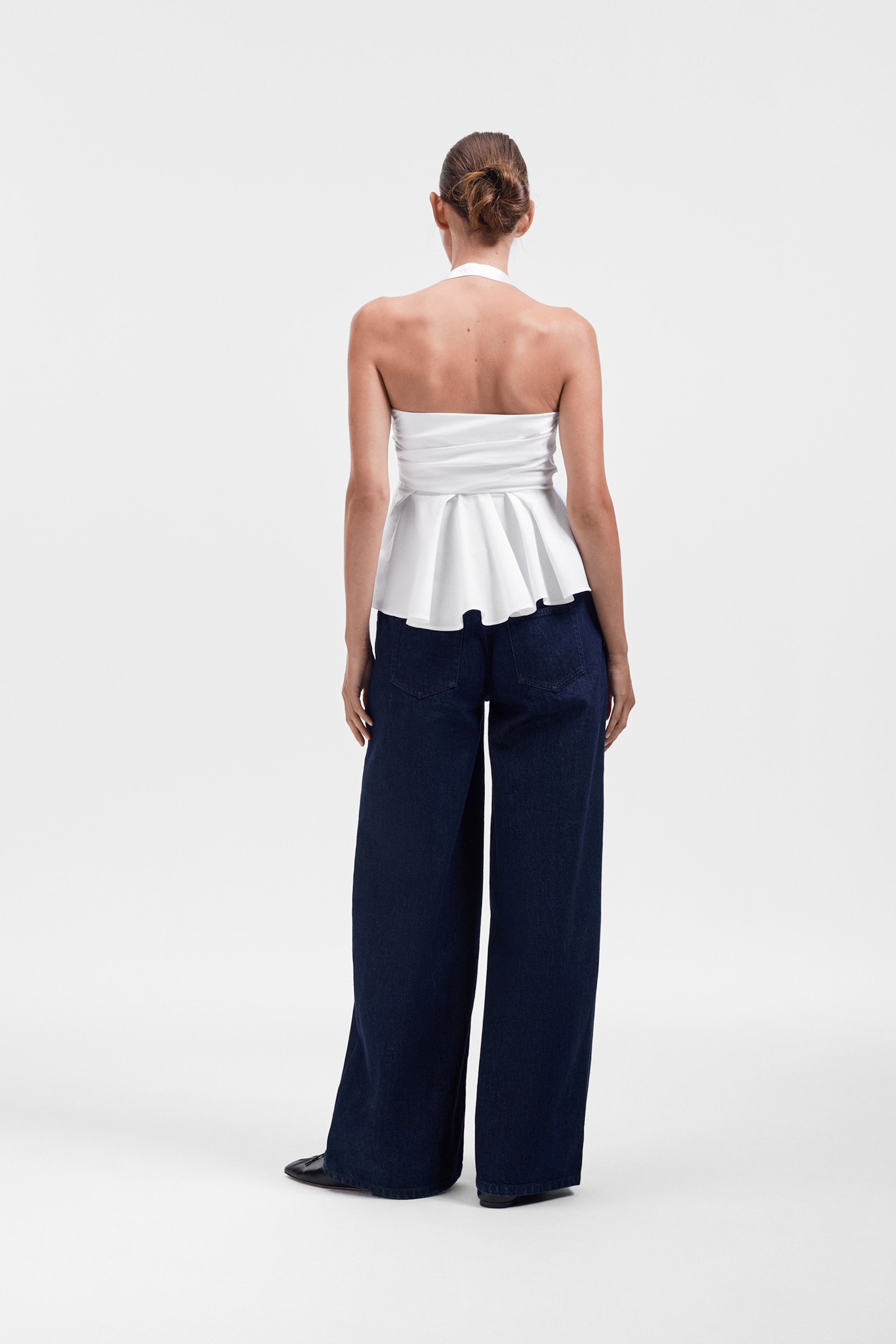 SLEEVE TIE POPLIN TOP
