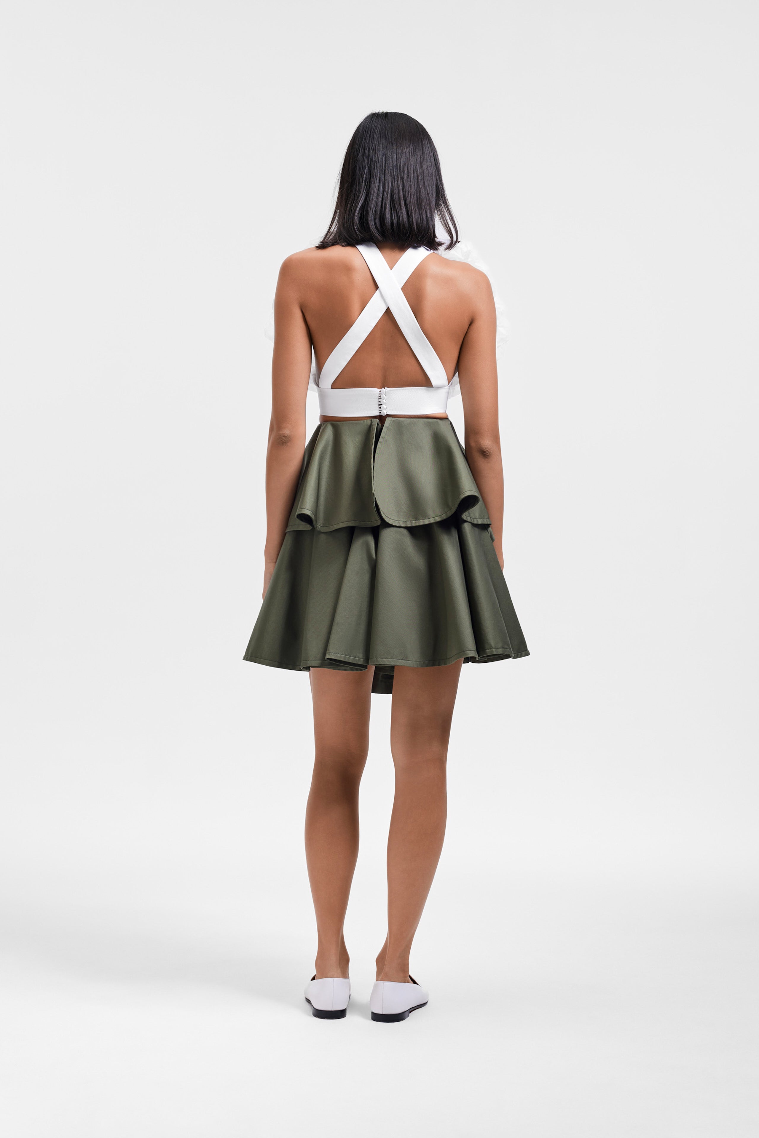MINIROK MET STRIKDRAPERING