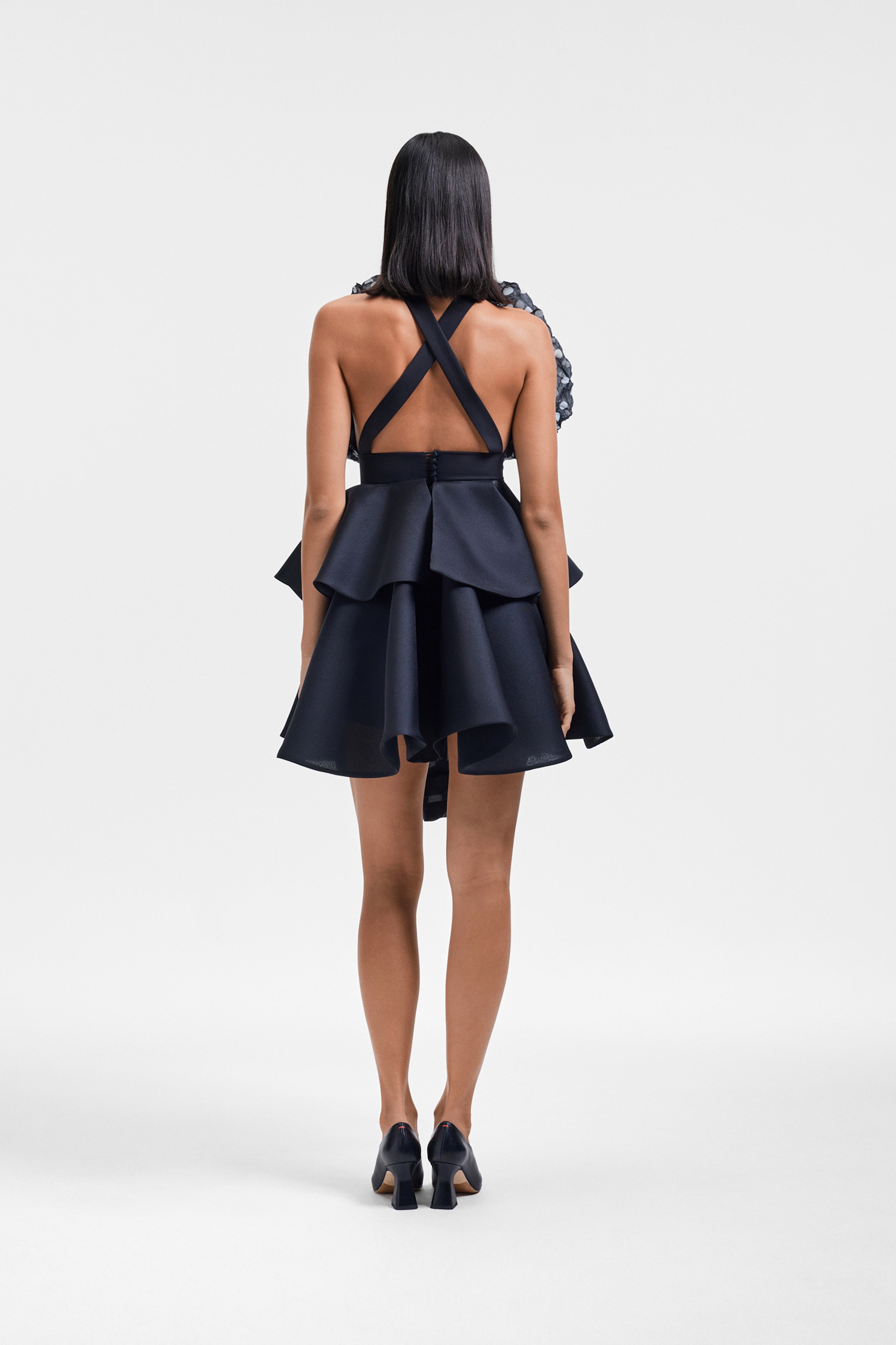 MINIROK MET STRIKDRAPERING