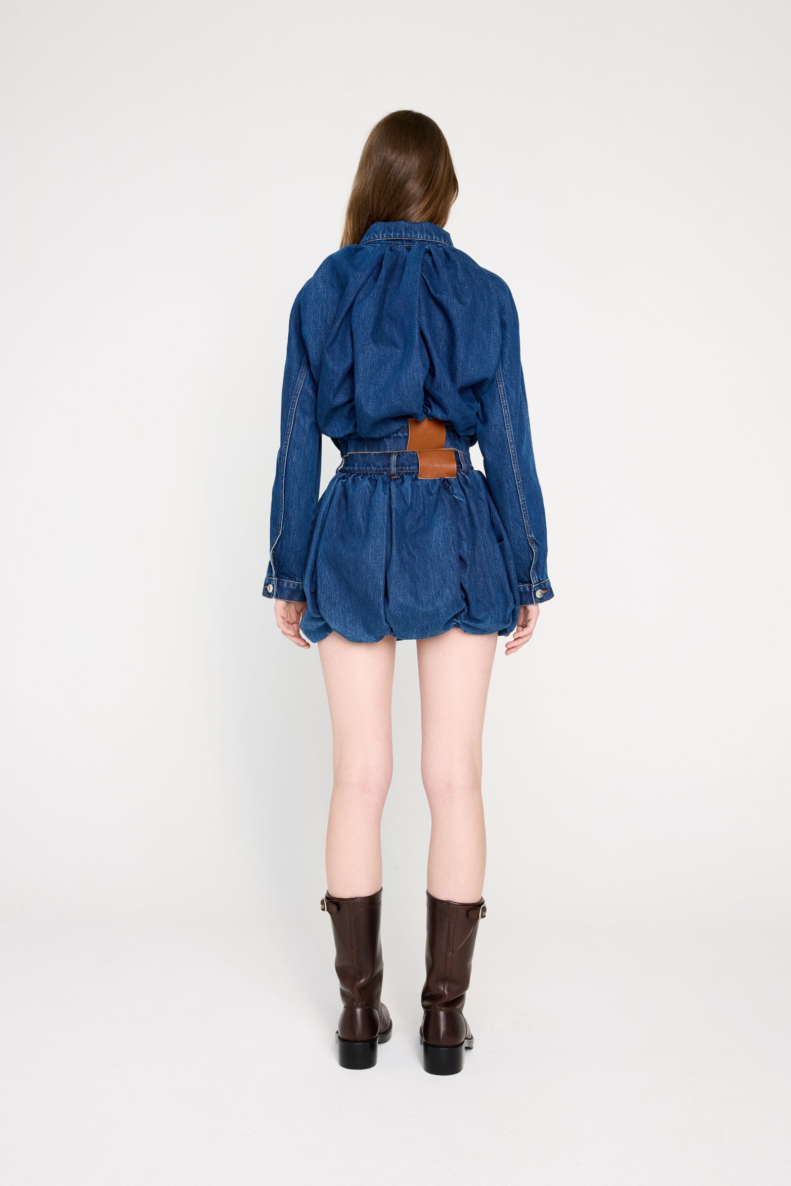 PUMPKIN DENIM SKIRT