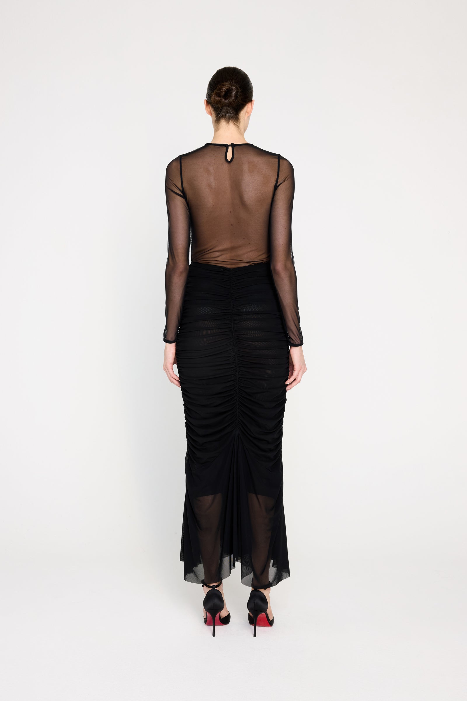 MESH JERSEY MERMAID SKIRT