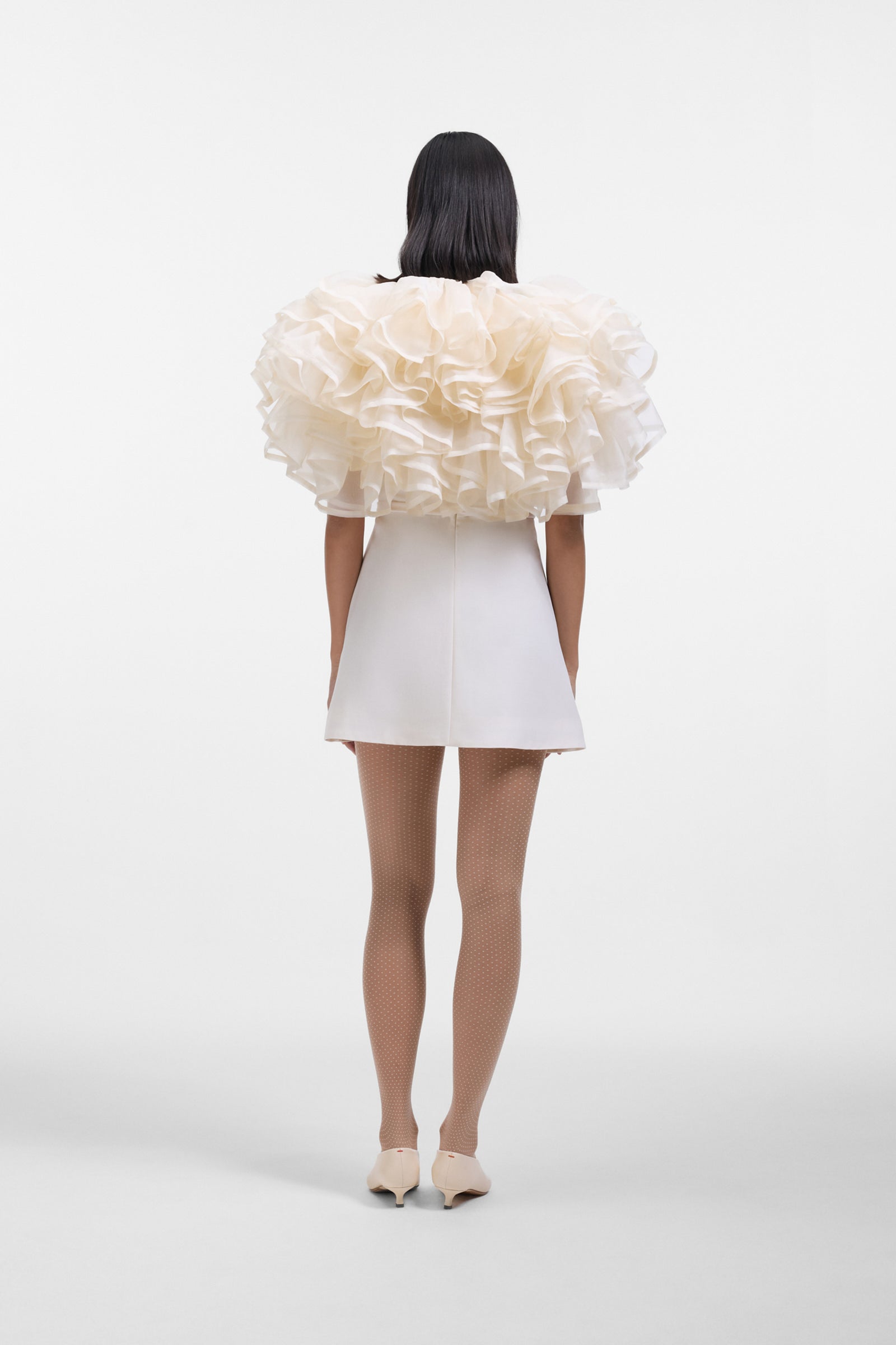 VOLANT ORGANZA MINI DRESS