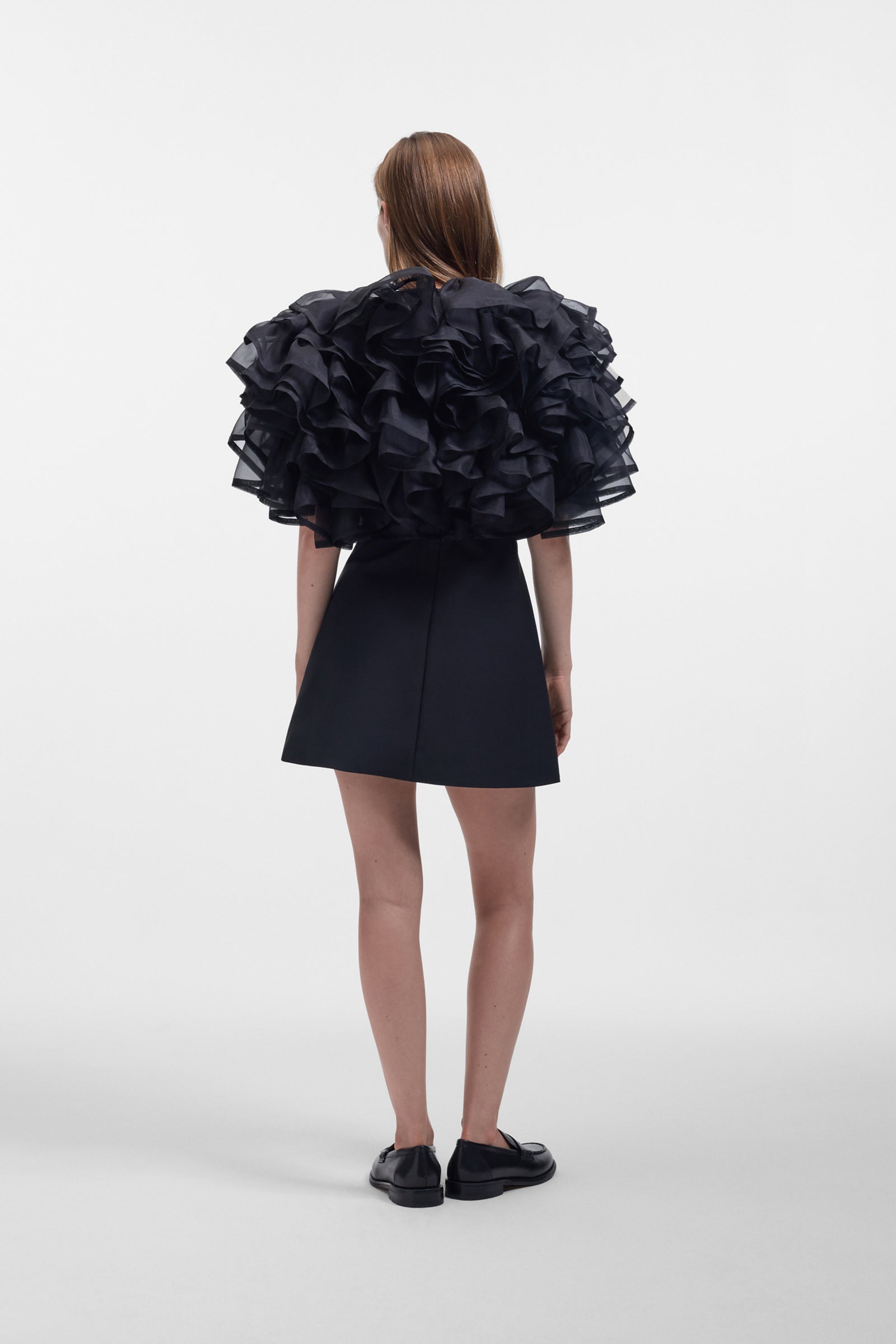 VOLANT ORGANZA MINI DRESS