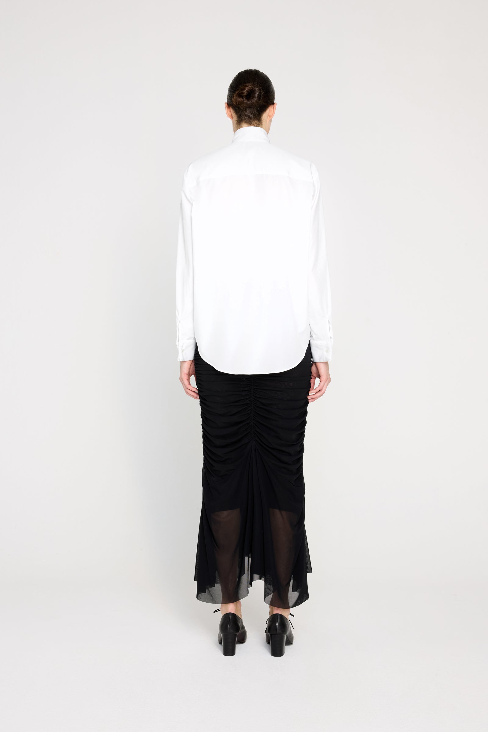 FEATHER TUXEDO PLASTRON SHIRT