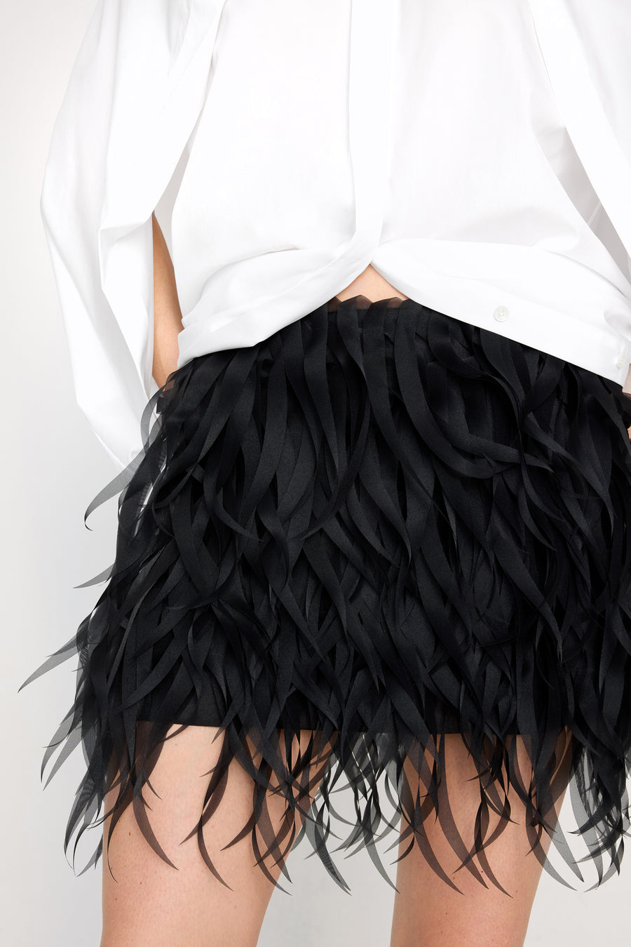 FEATHER MINI SKIRT