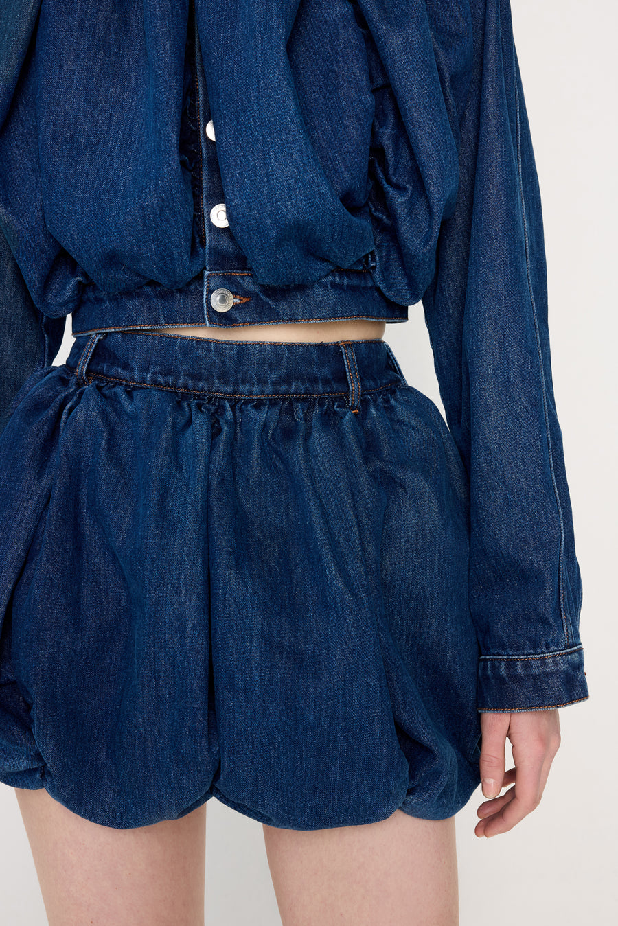 PUMPKIN DENIM SKIRT