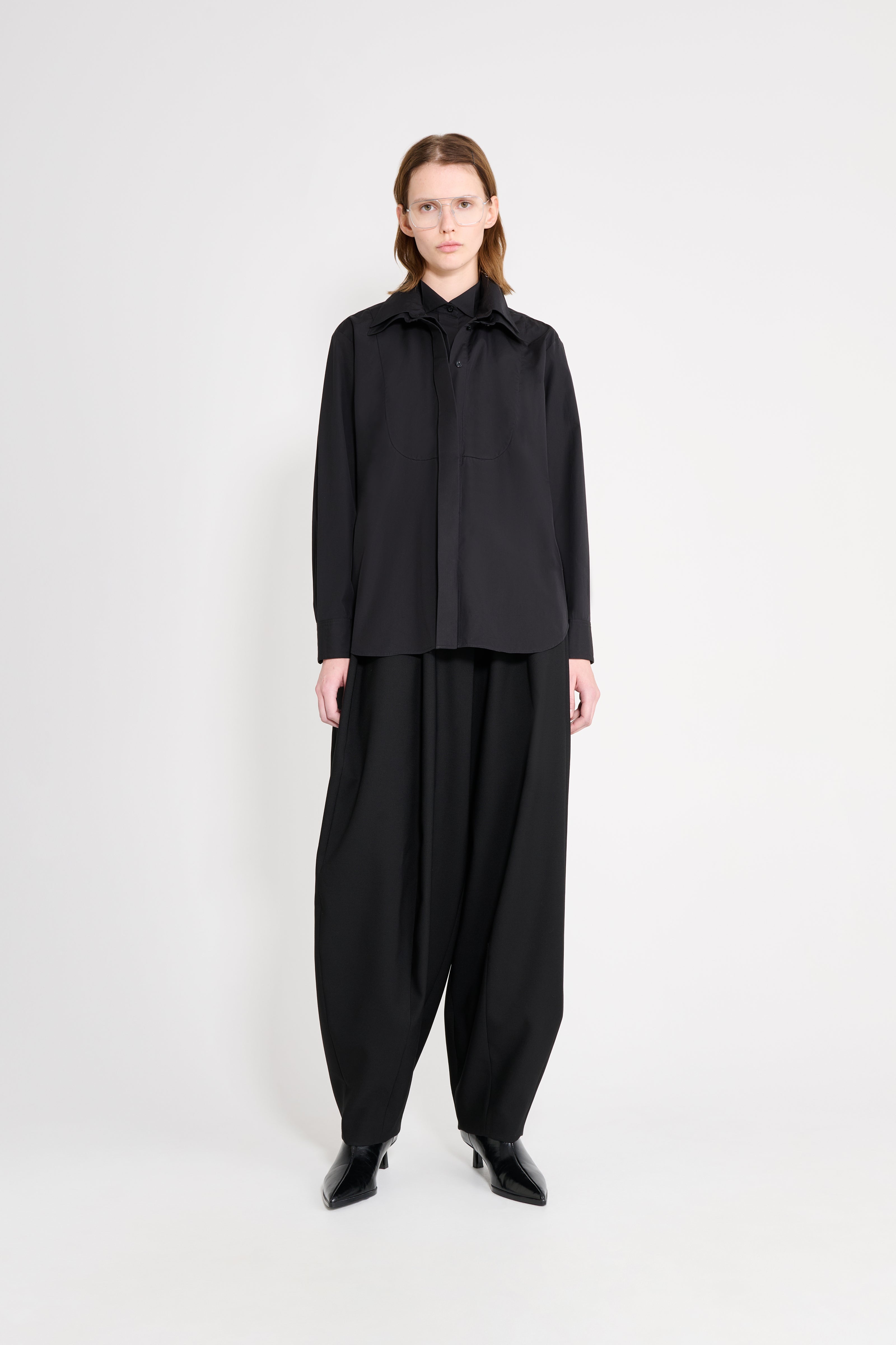 MULTI-LAYERED POPLIN SHIRT