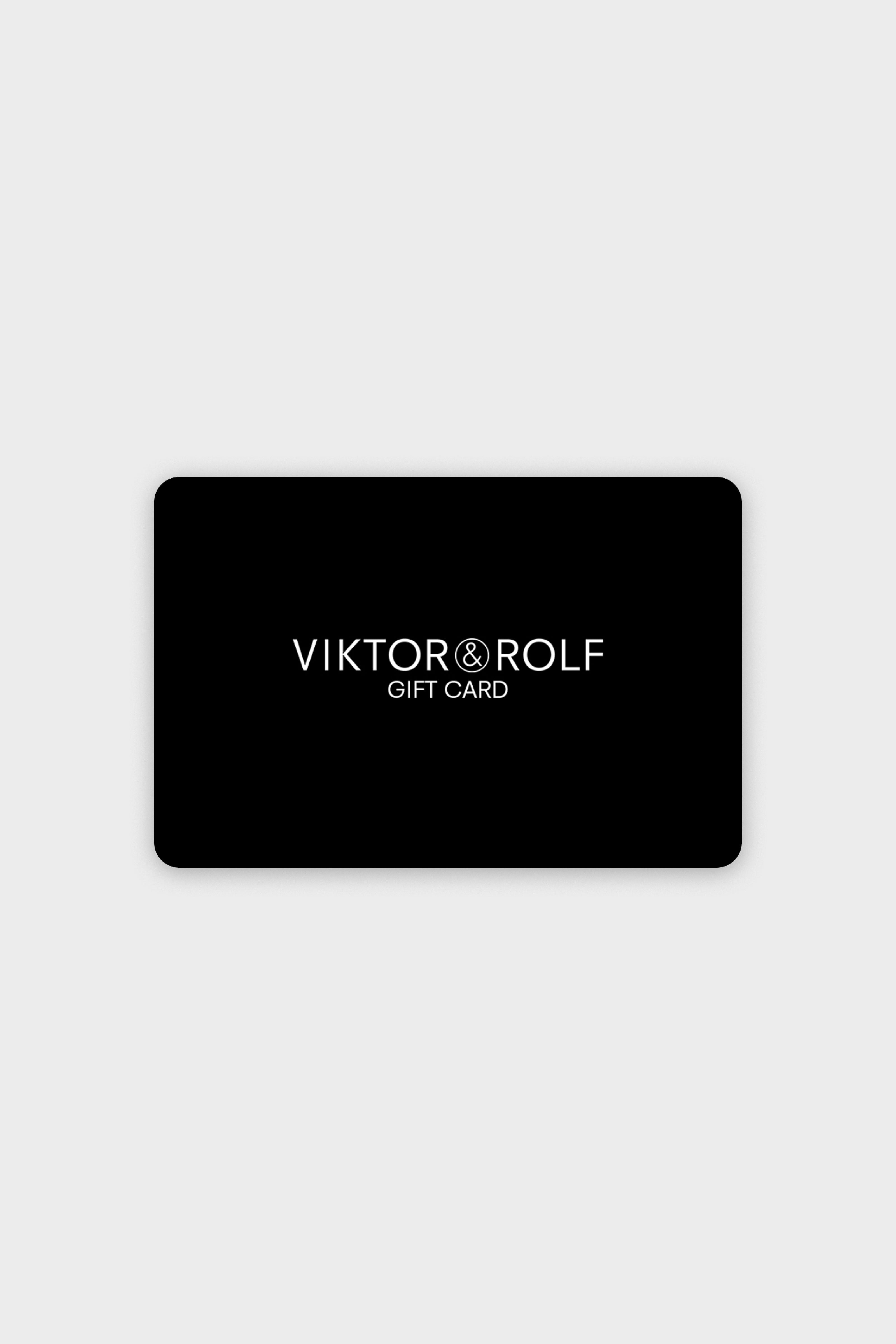 Black Viktor & Rolf gift card on a light gray background