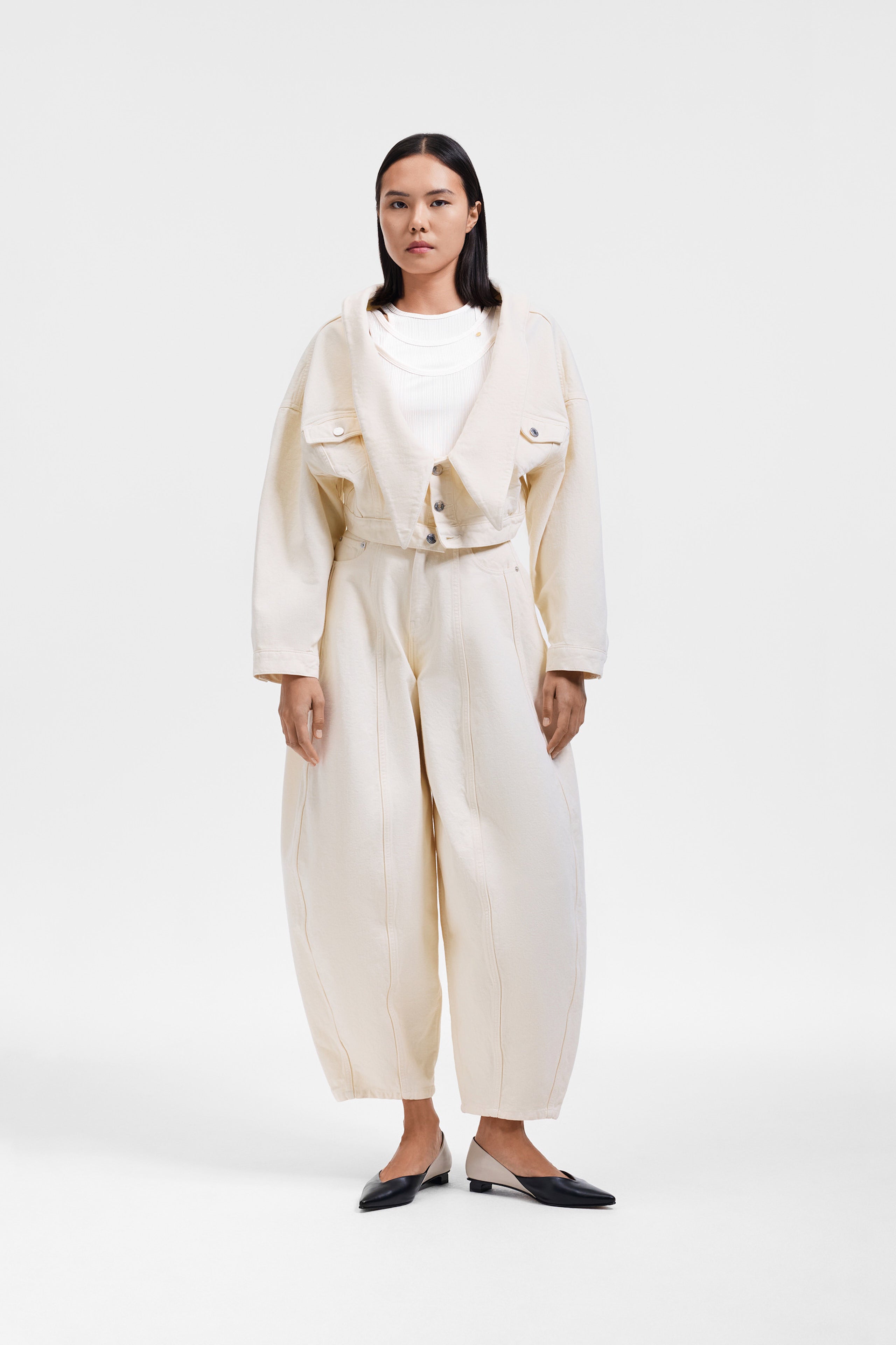 DENIM DRAGGED JACKET