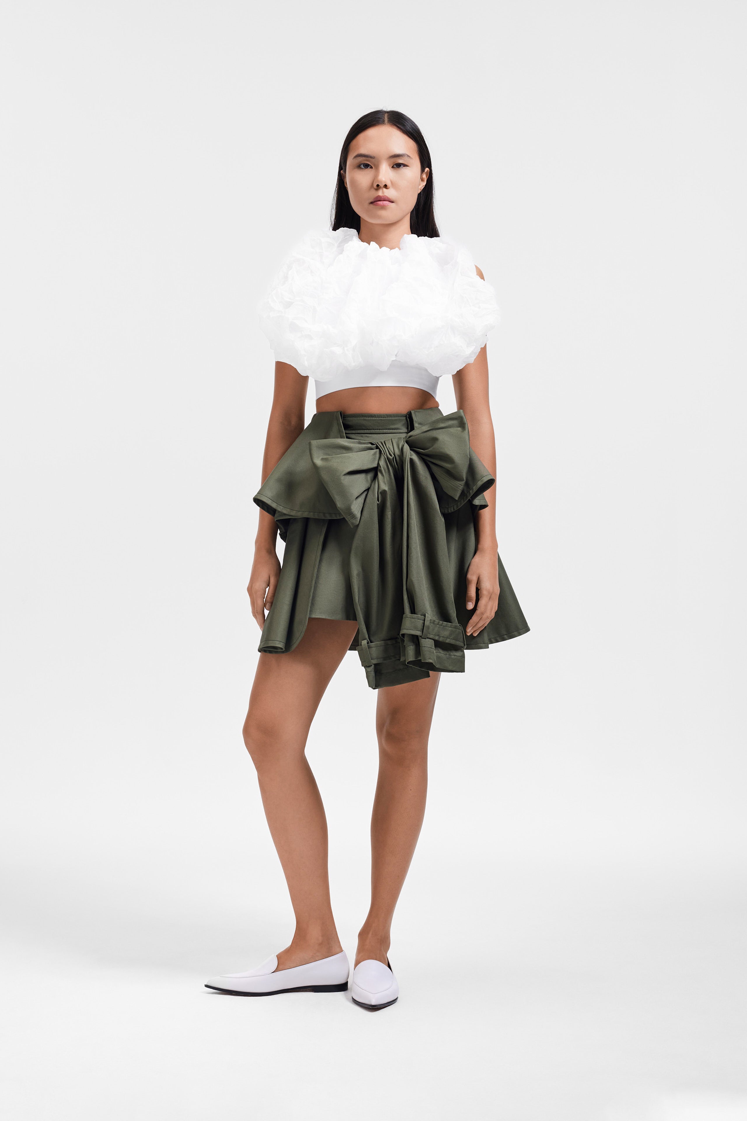 MINIROK MET STRIKDRAPERING