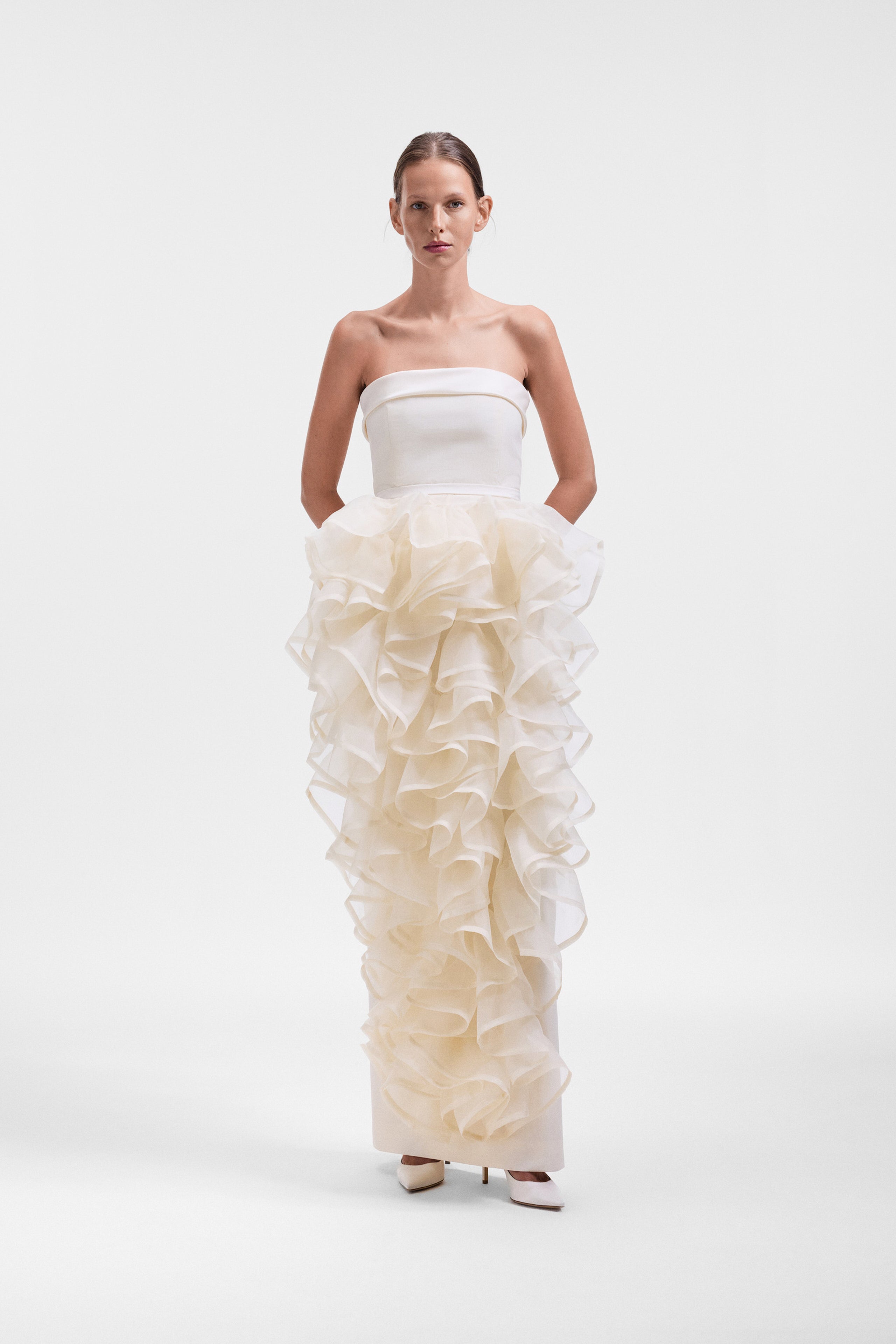 CORSET VOLANT MAXI GOWN