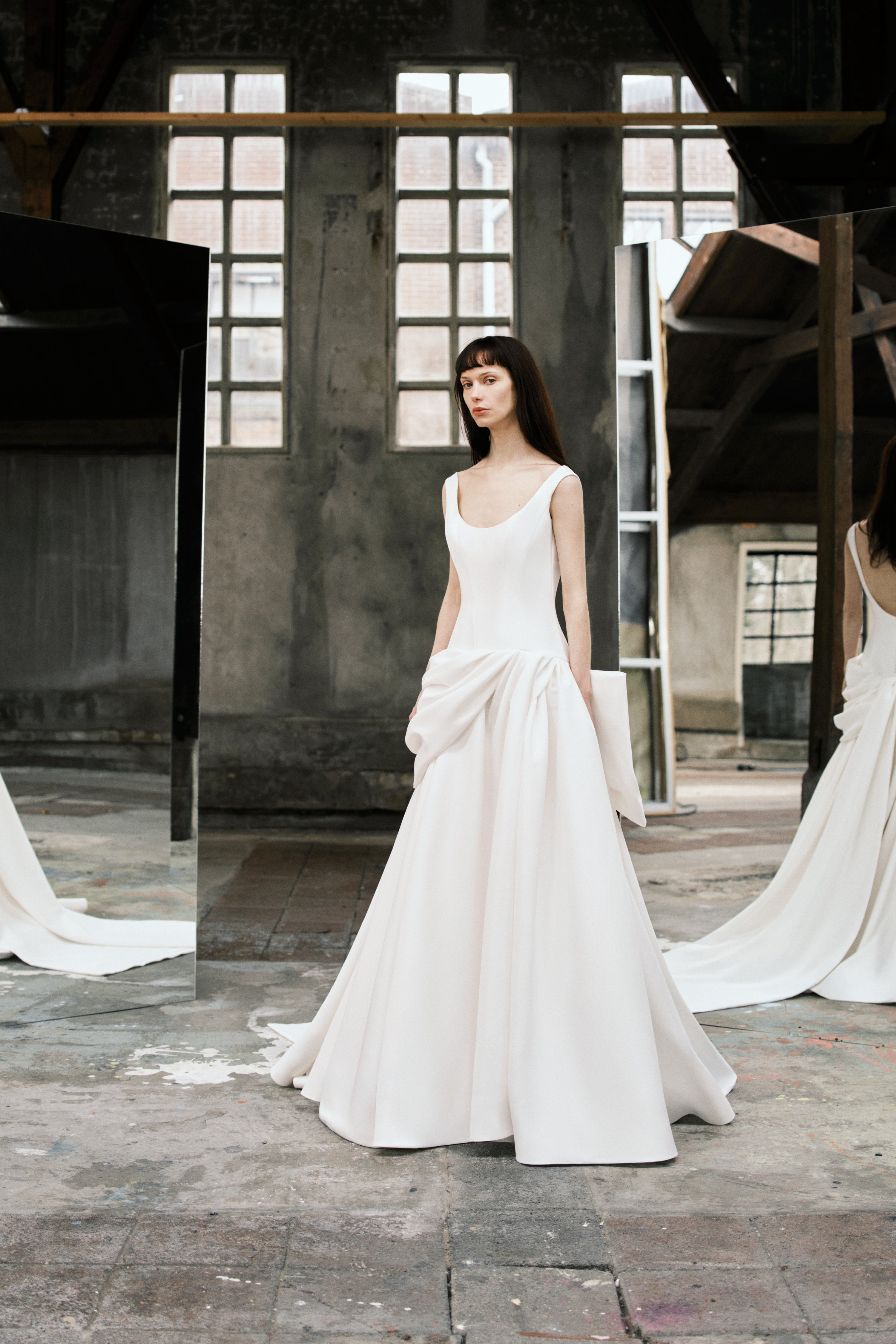 VRM531 - SOPHISTICATED DRAPE A-LINE DRESS