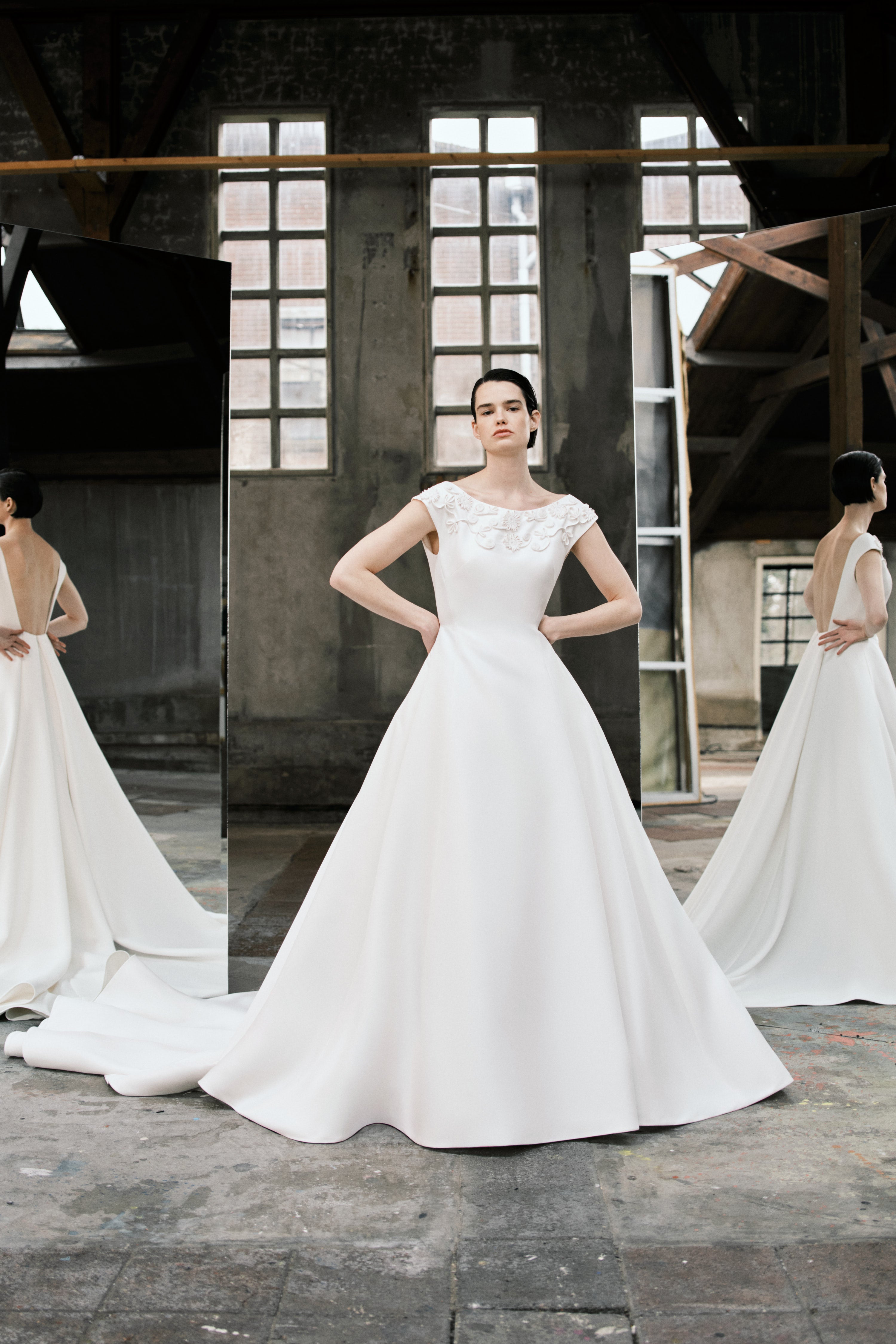 VRM541 - BLOOMING RIBBON A-LINE DRESS