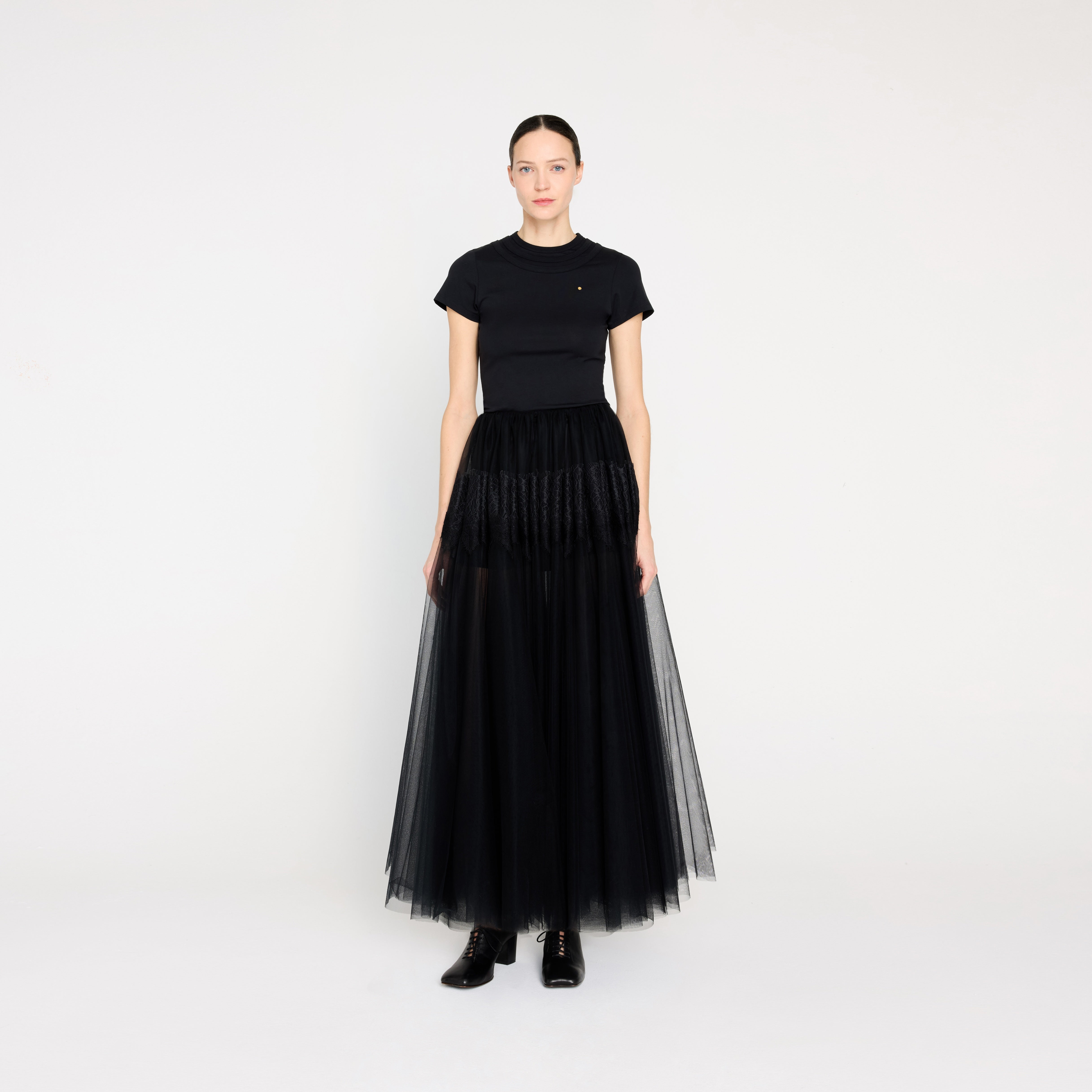 TULLE & LACE MAXI SKIRT