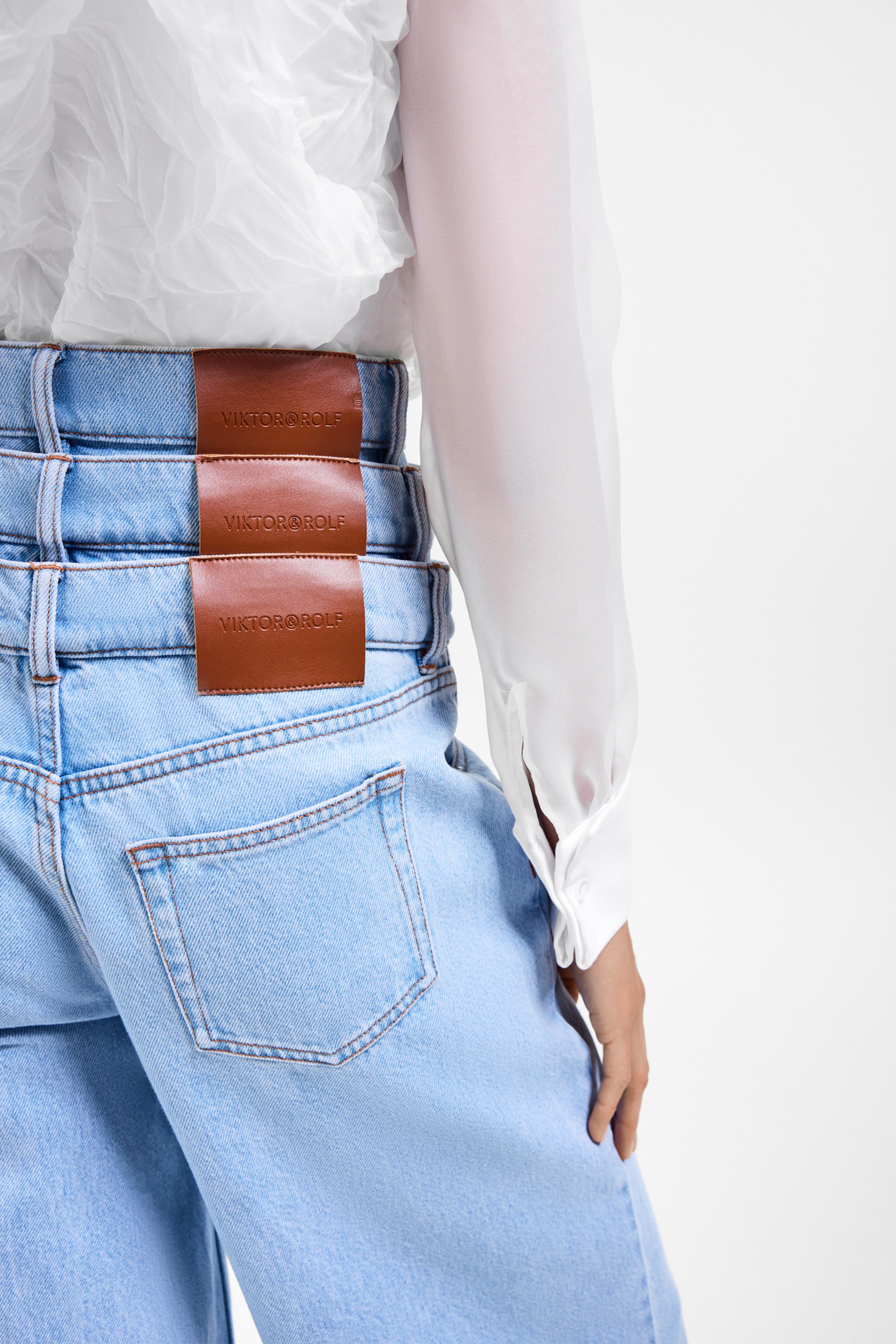 MULTI-LAYERED DENIM JEANS