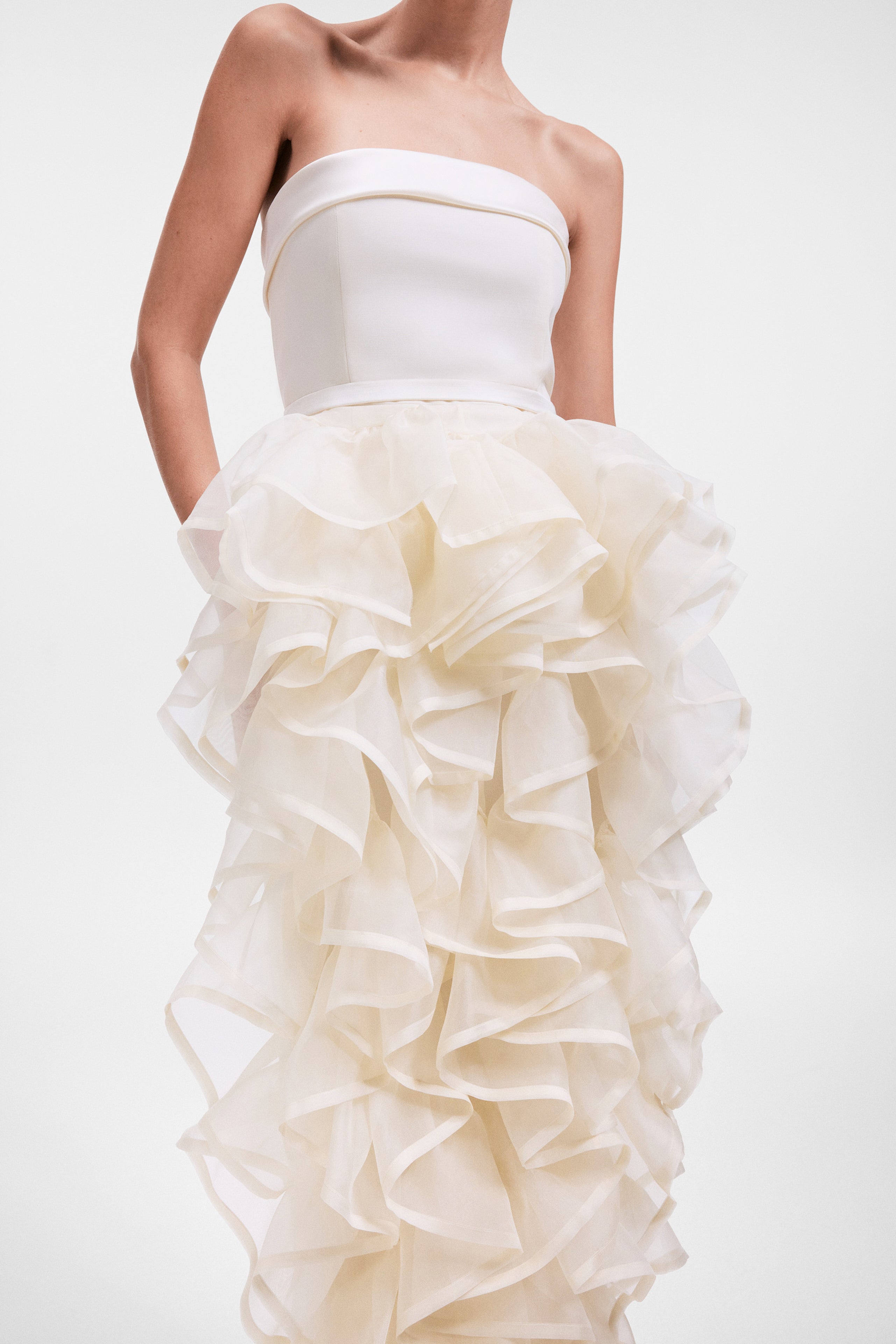CORSET VOLANT MAXI GOWN