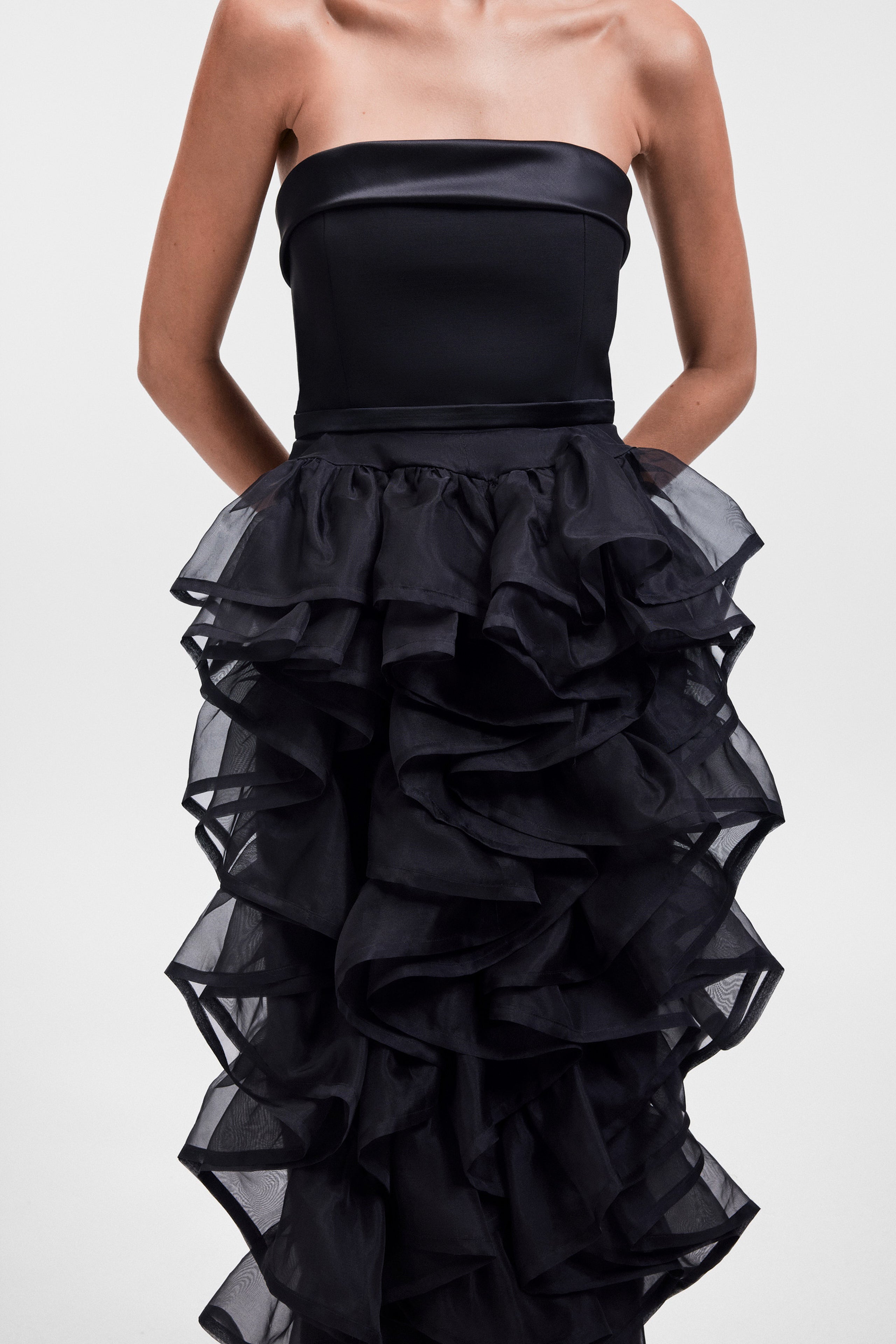 CORSET VOLANT MAXI GOWN