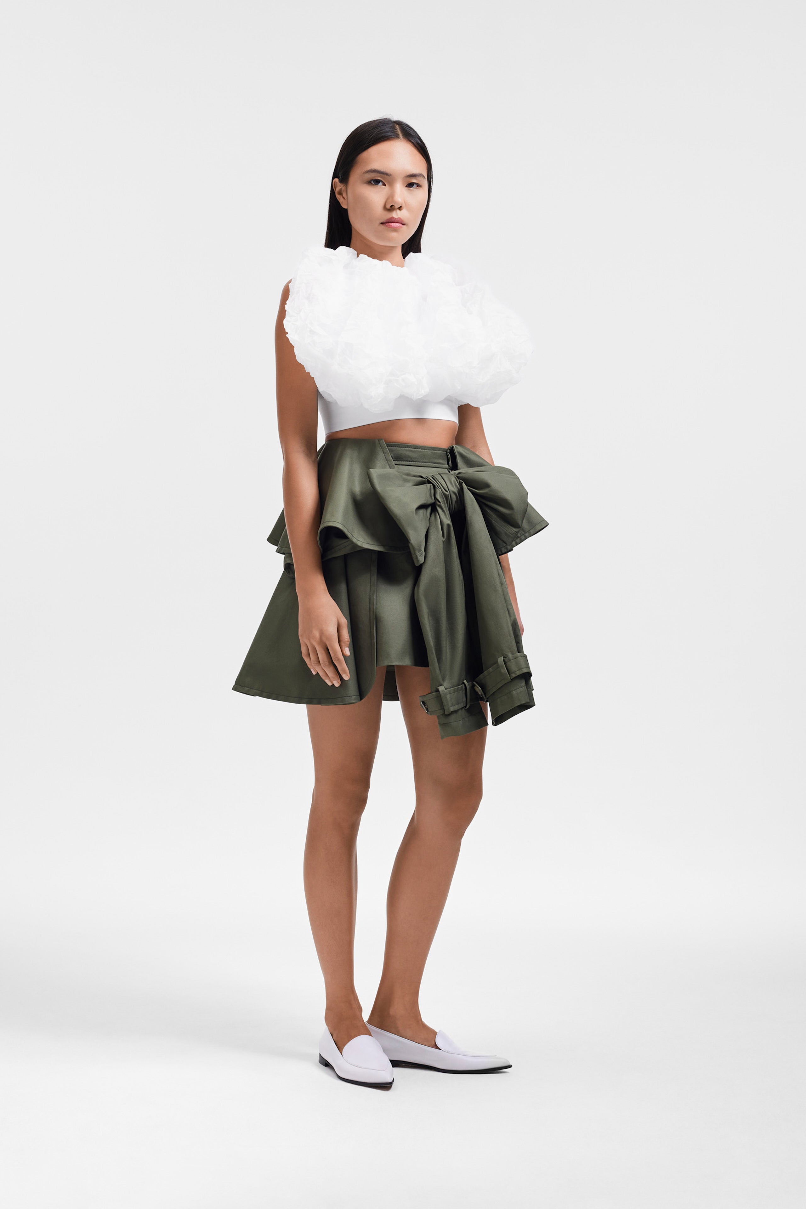 MINIROK MET STRIKDRAPERING