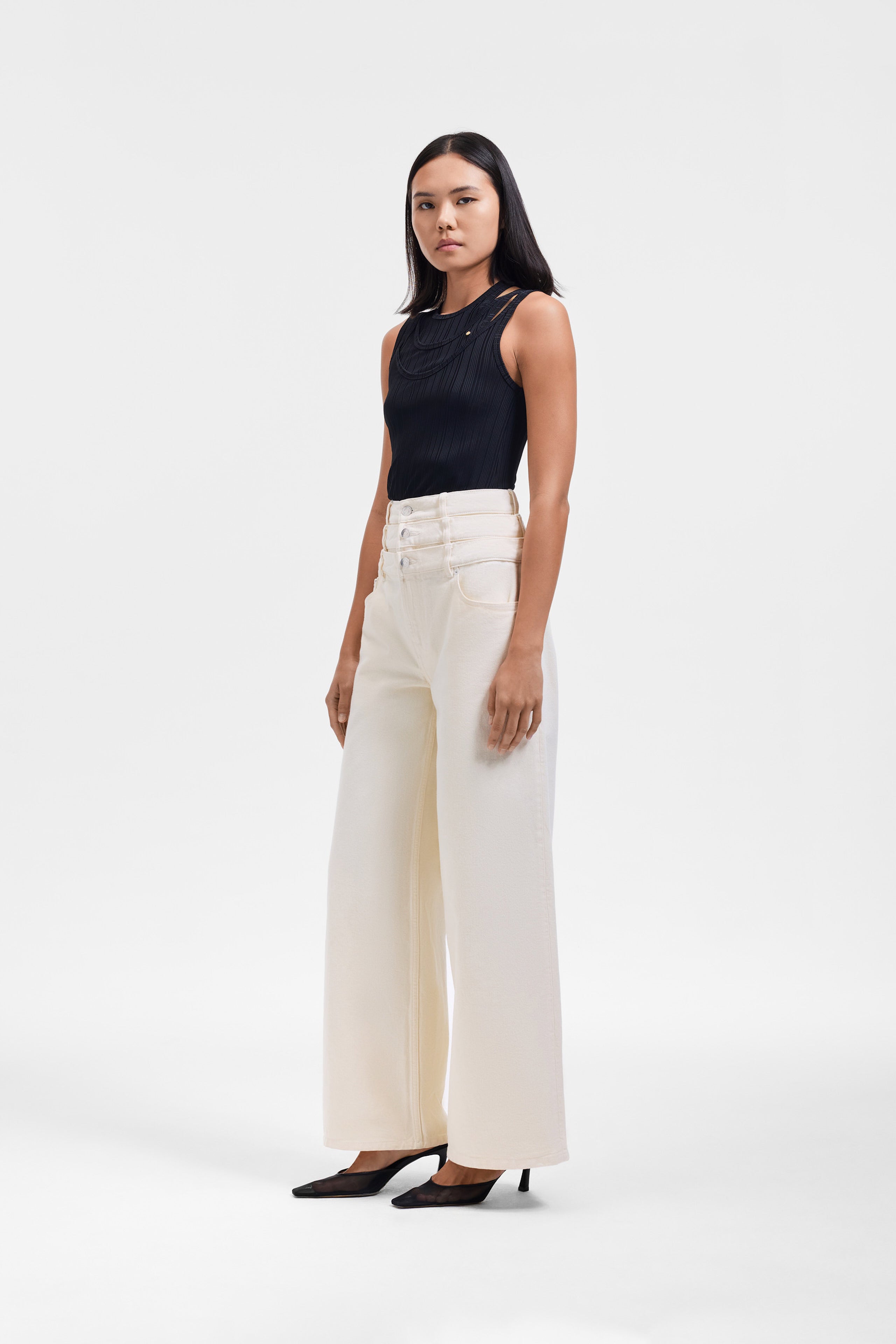 MULTI-LAYERED DENIM JEANS