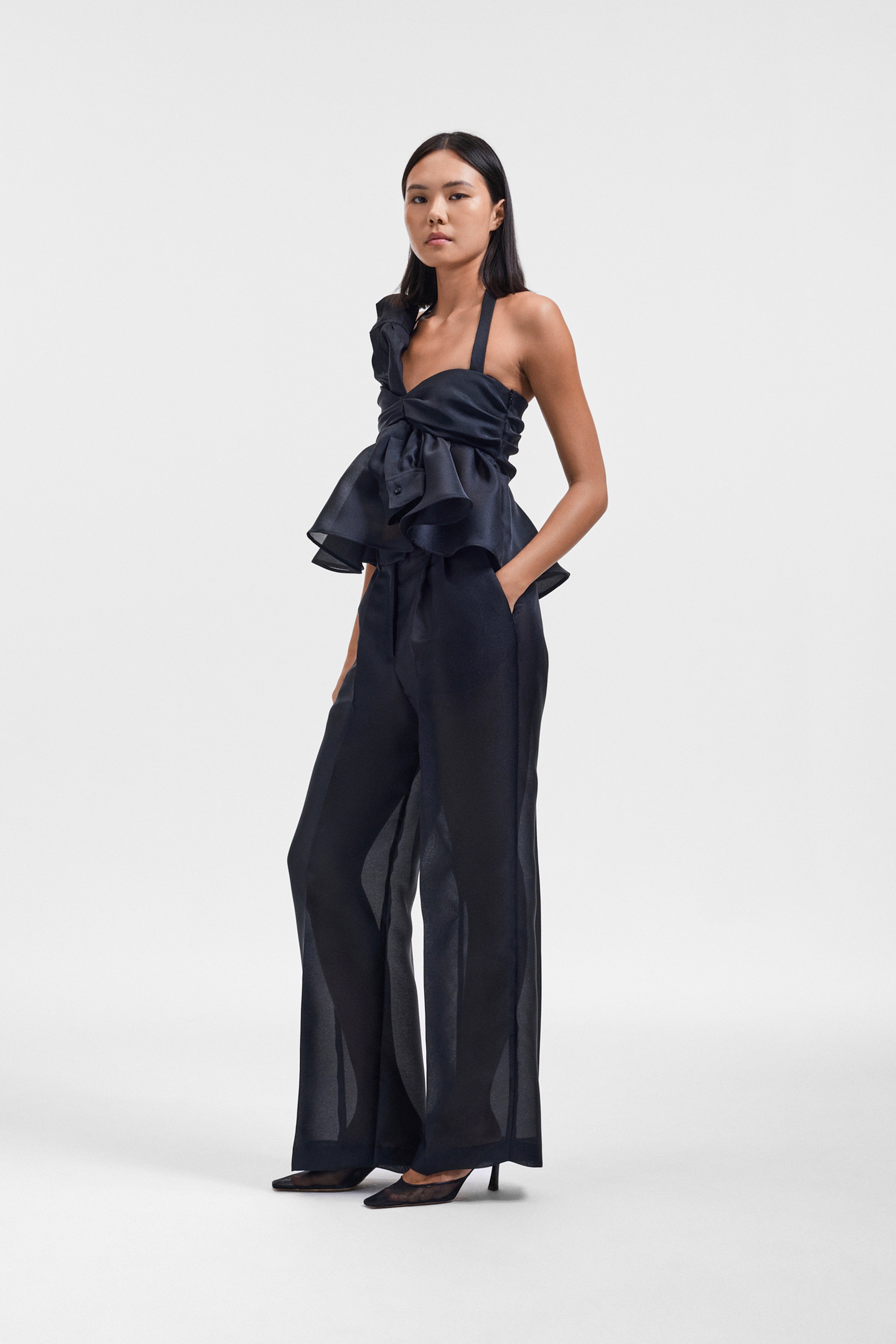 SLEEVE TIE GAZAR TOP
