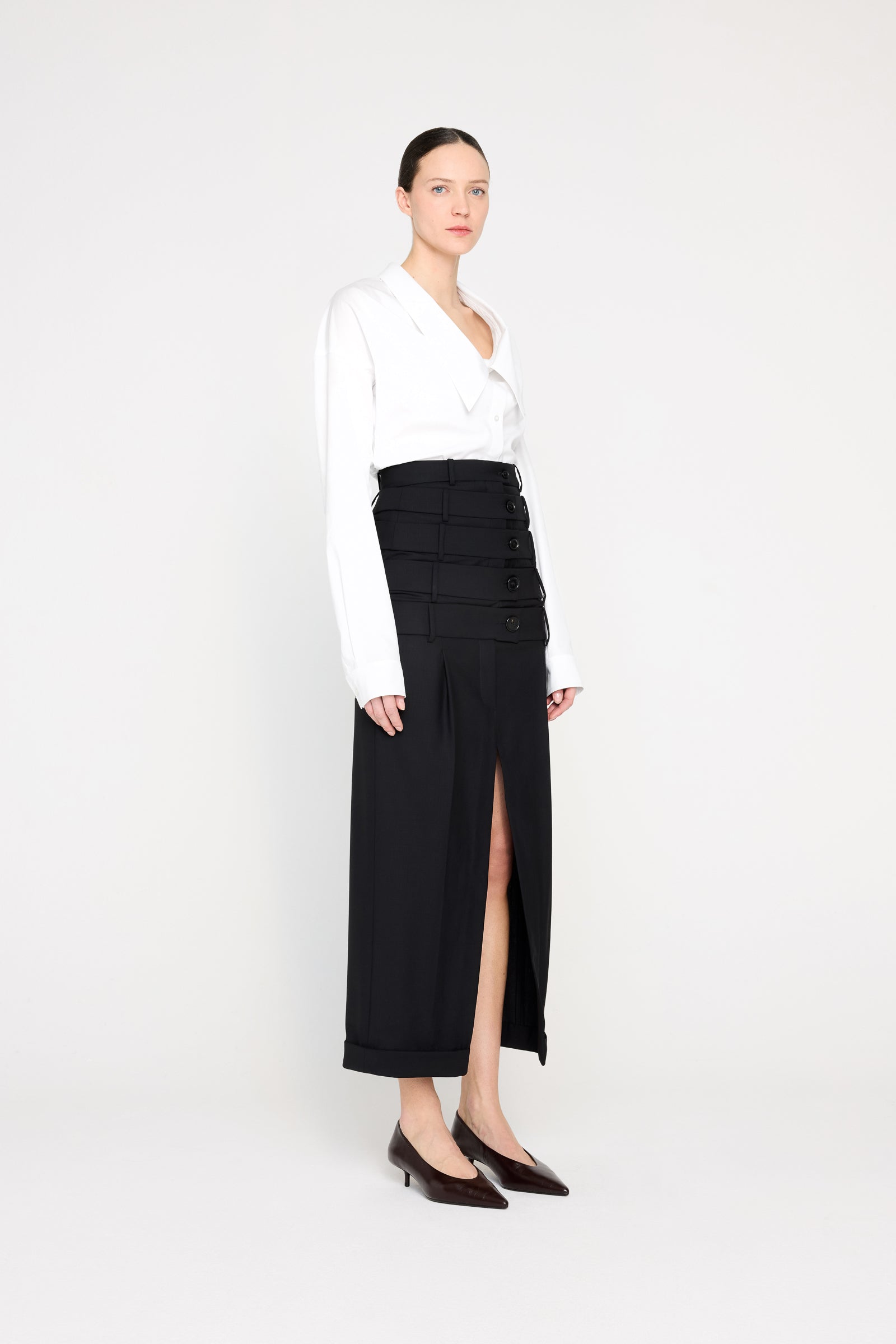 MULTI-LAYERED TROUSERS SKIRT