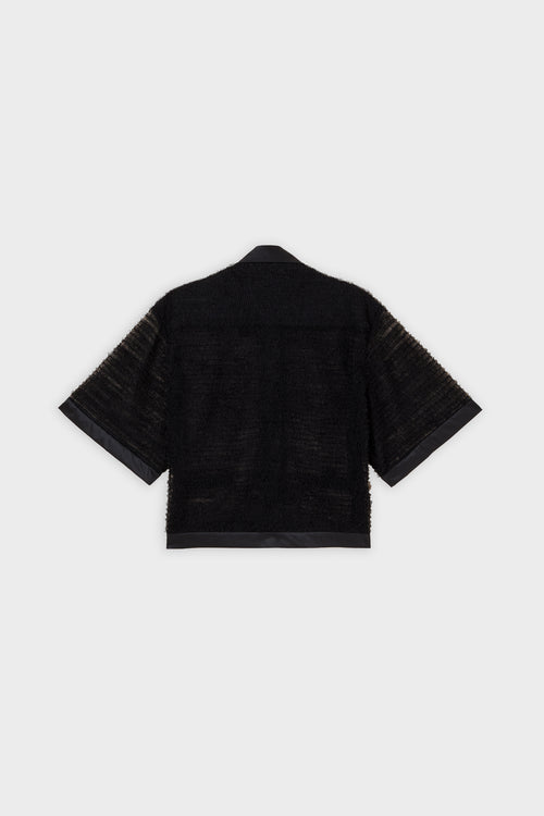 BLOUSE MET RUCHES VAN TULE