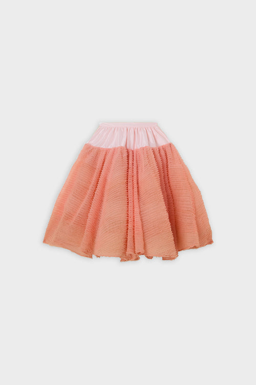Pink skirt on a white background.