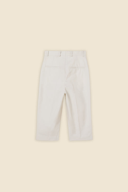 Crafted from gabardine, the high-waisted capri pants offer a tailored fit and timeless elegance