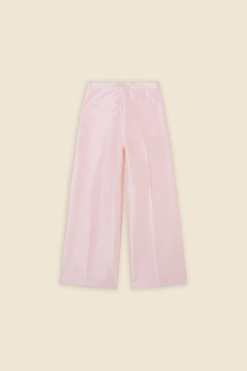 Crafted from silk-blend taffeta, the straight leg trousers offer a tailored fit and timeless elegance