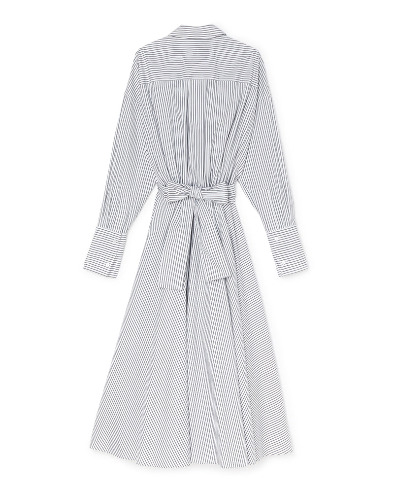 FIT AND FLARE SHIRT WRAP DRESS