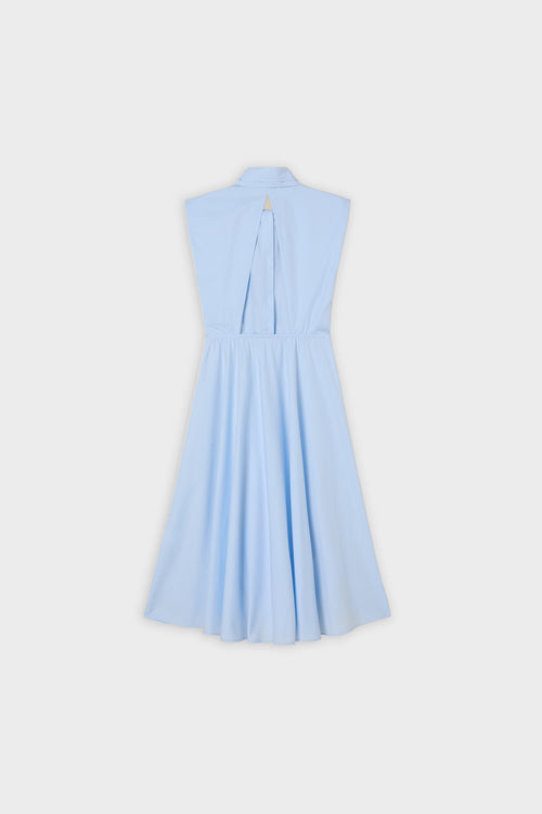 MULTI-LAYERED POPLIN SHIRT DRESS