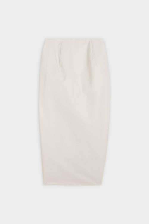 KNOTTED GABARDINE SKIRT
