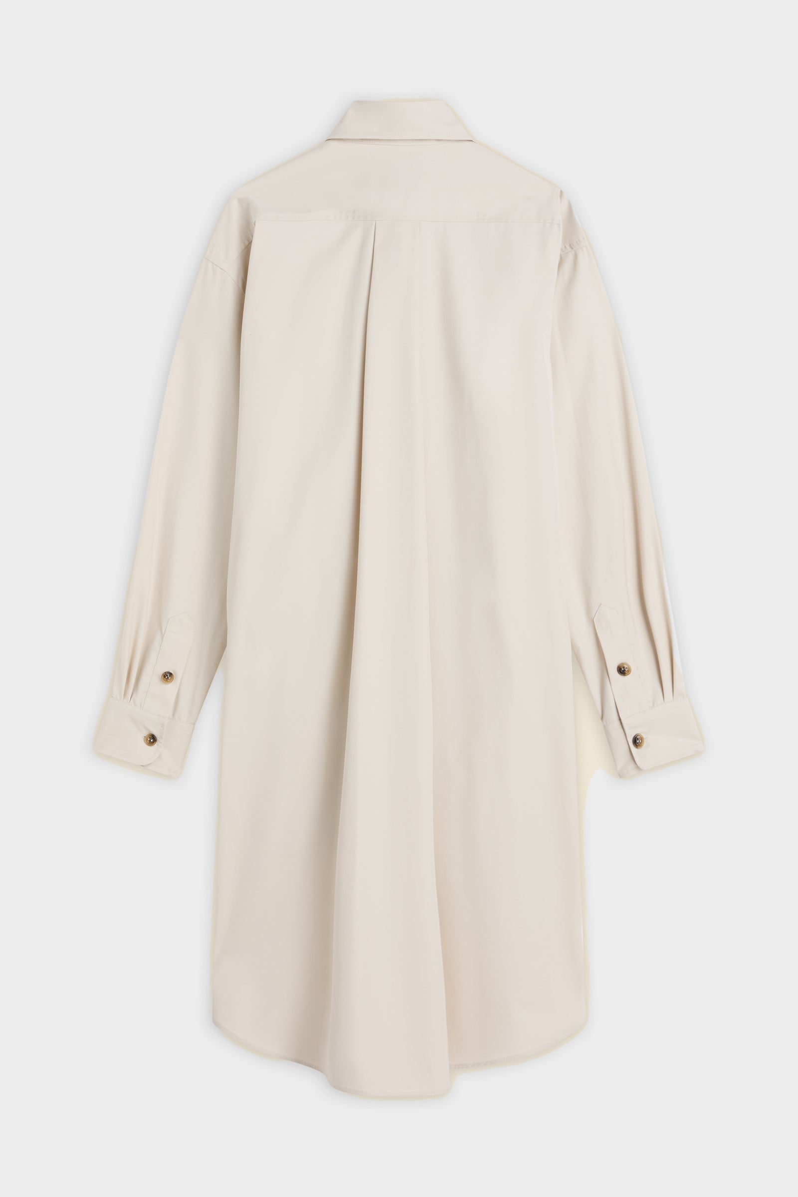 KNOTTED GABARDINE SHIRT DRESS