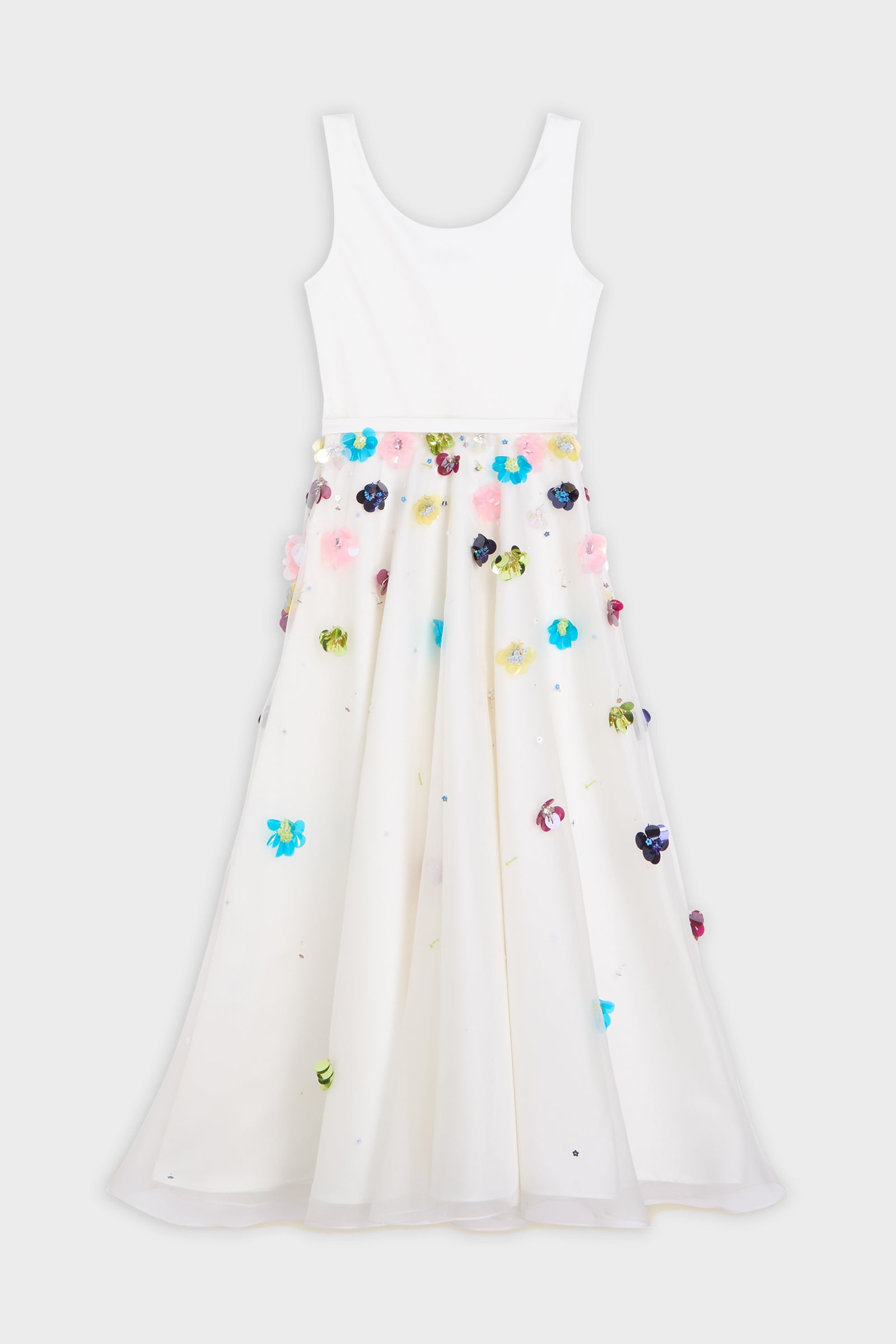 EMBROIDERY SILK A-LINE GOWN