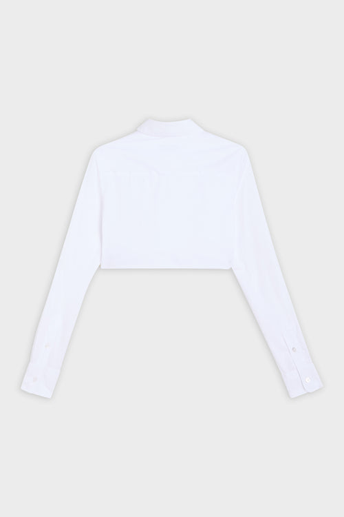 PLEATED POPLIN SHIRT