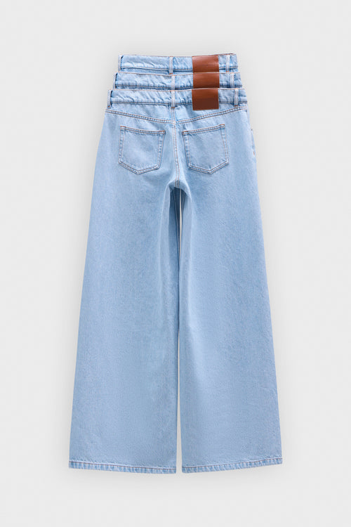 MULTI-LAYERED DENIM JEANS