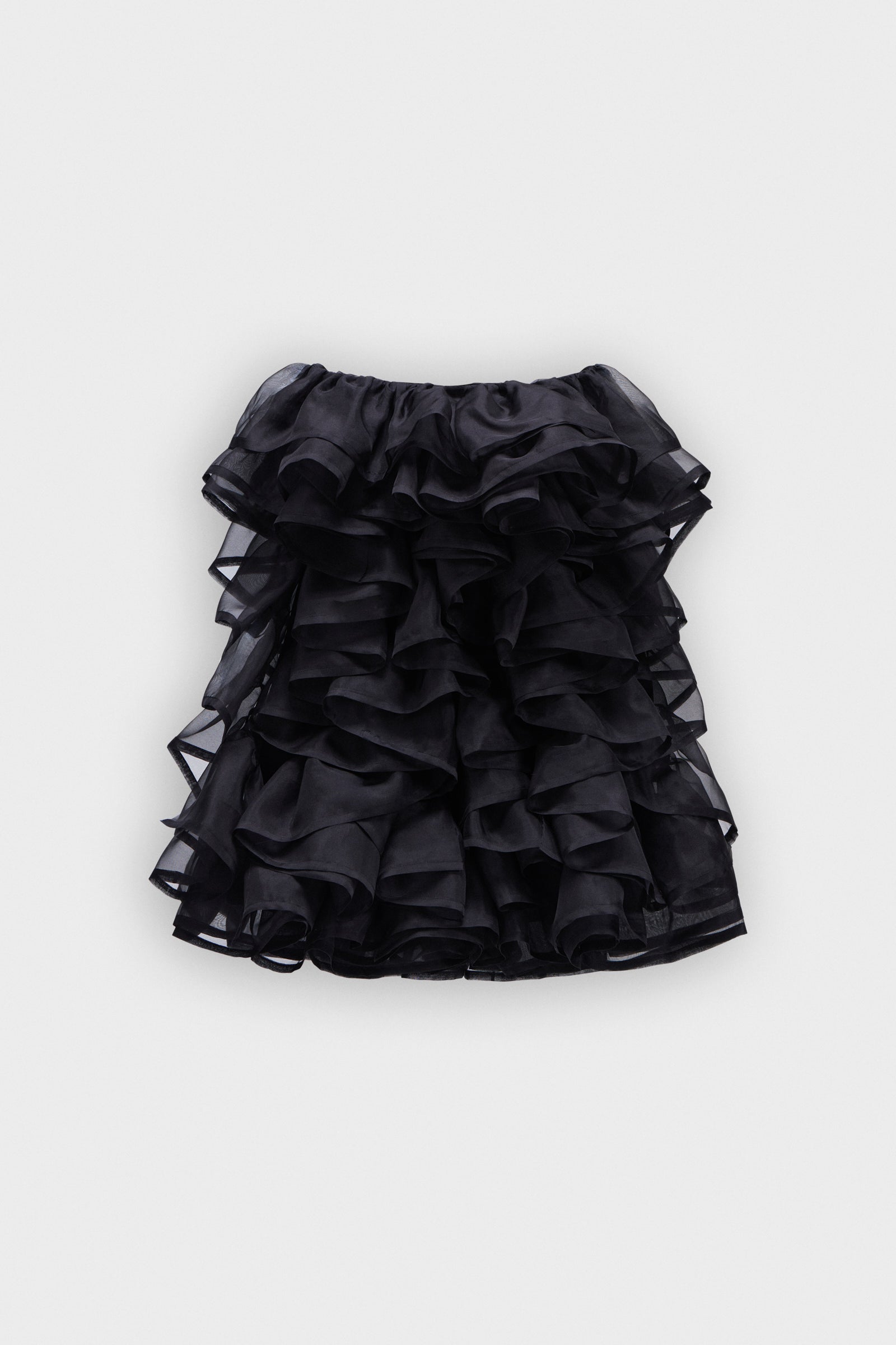ALL-OVER VOLANTS ORGANZA MINI DRESS