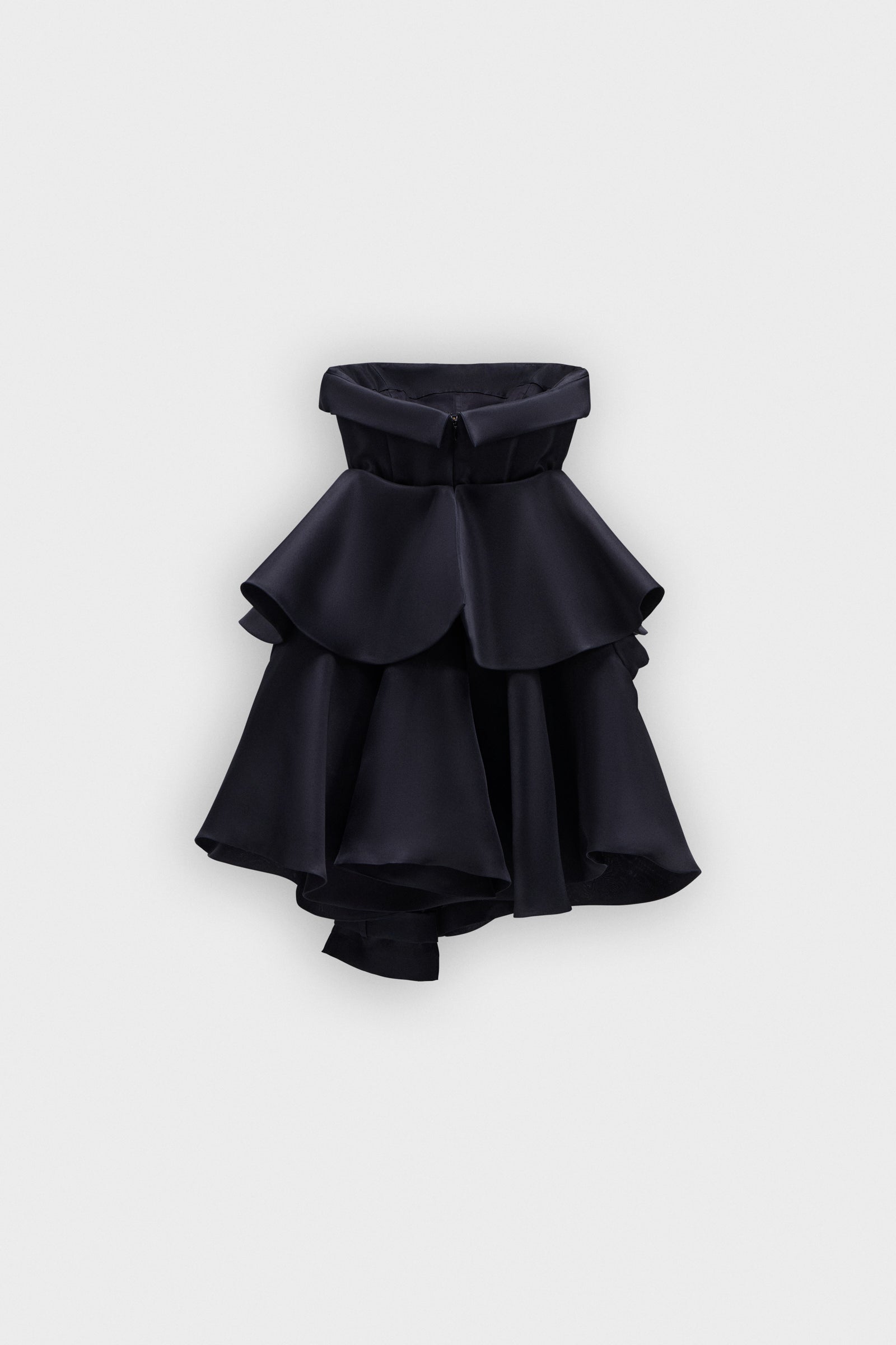 BOW DRAPE GAZAR COCKTAIL DRESS