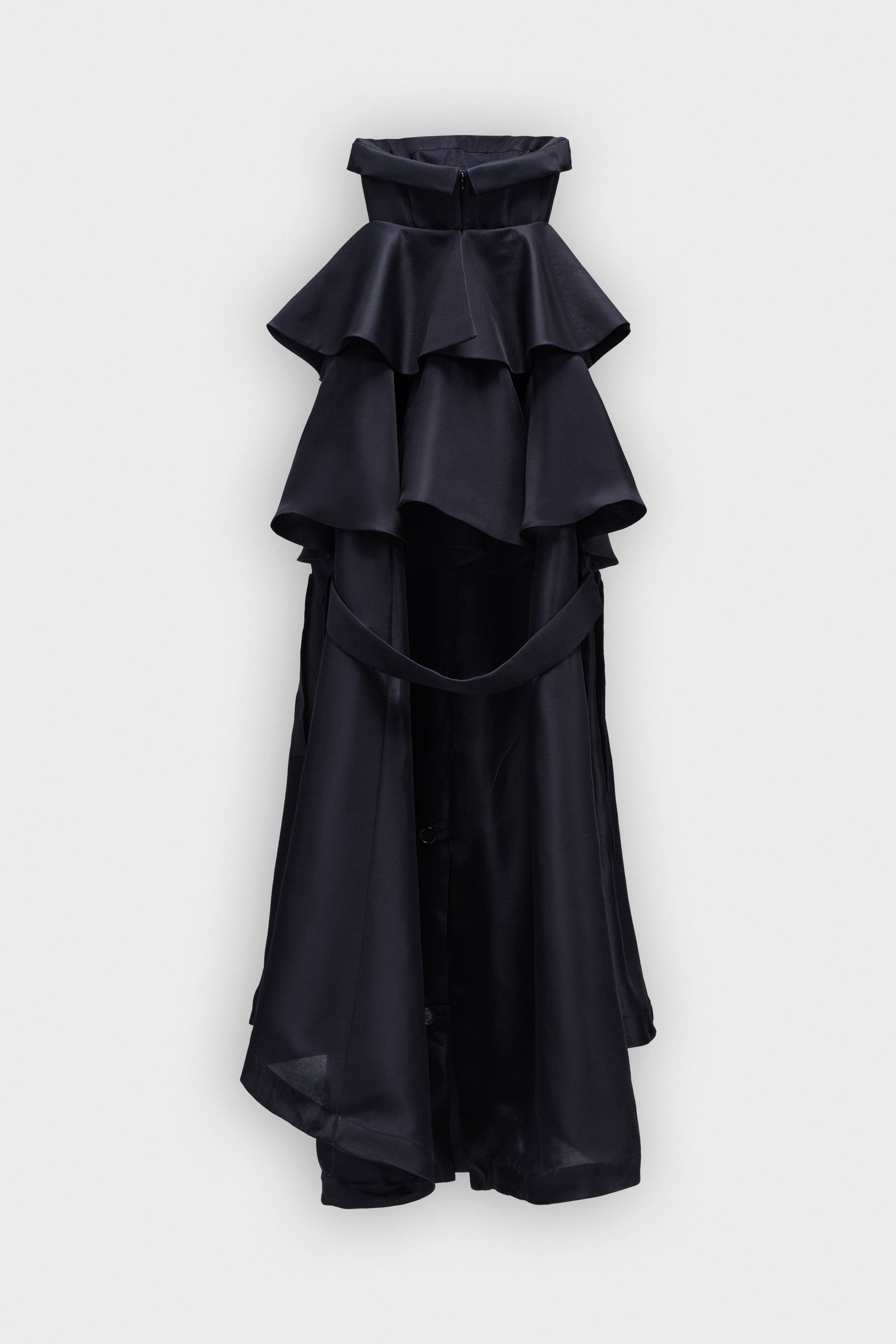 BOW DRAPE GAZAR BALL GOWN