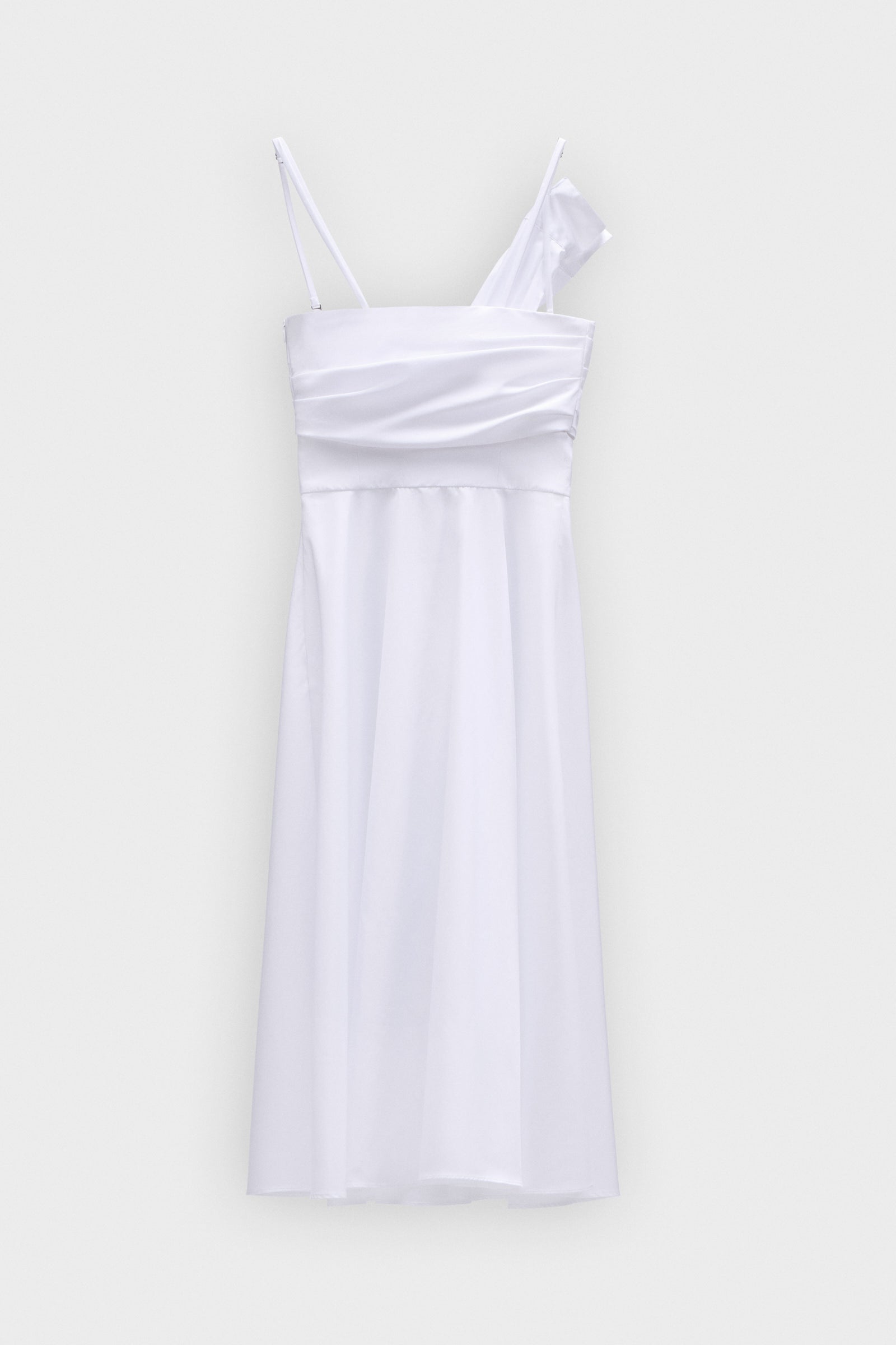 SLEEVE TIE POPLIN DRESS