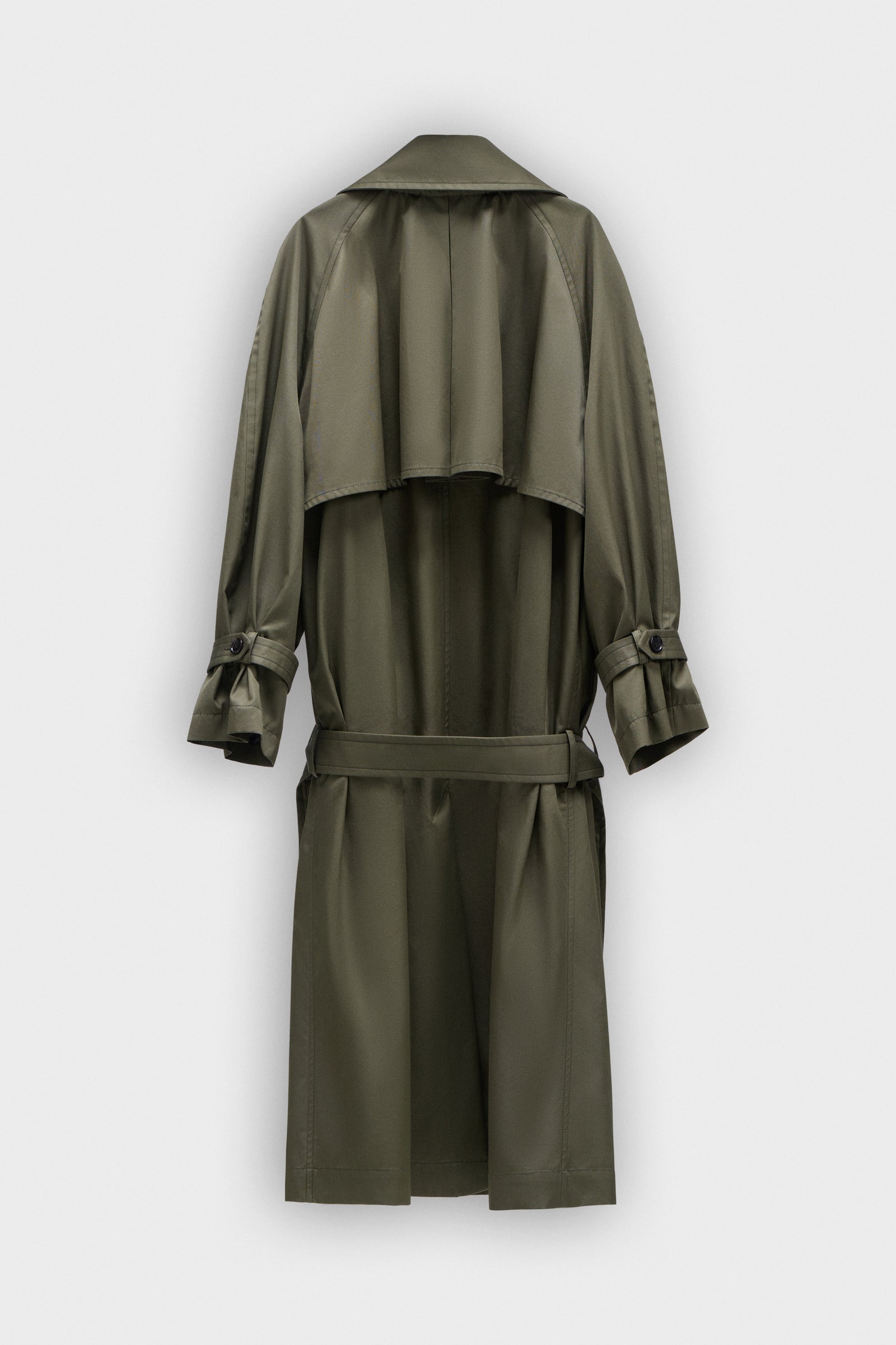 DRAGGED GABARDINE TRENCHCOAT