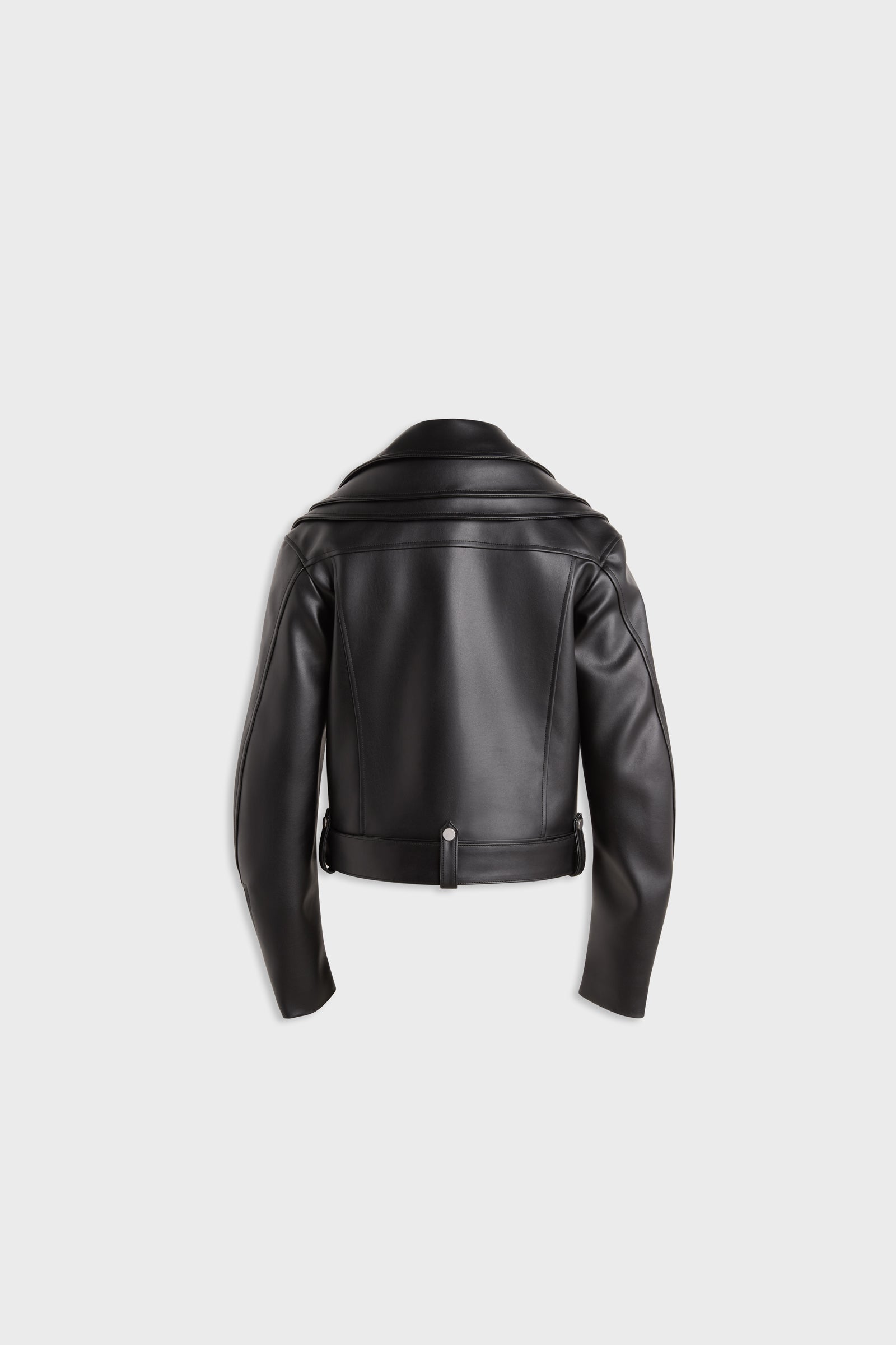MULTI-LAYERED LEATHER BIKER JACKET