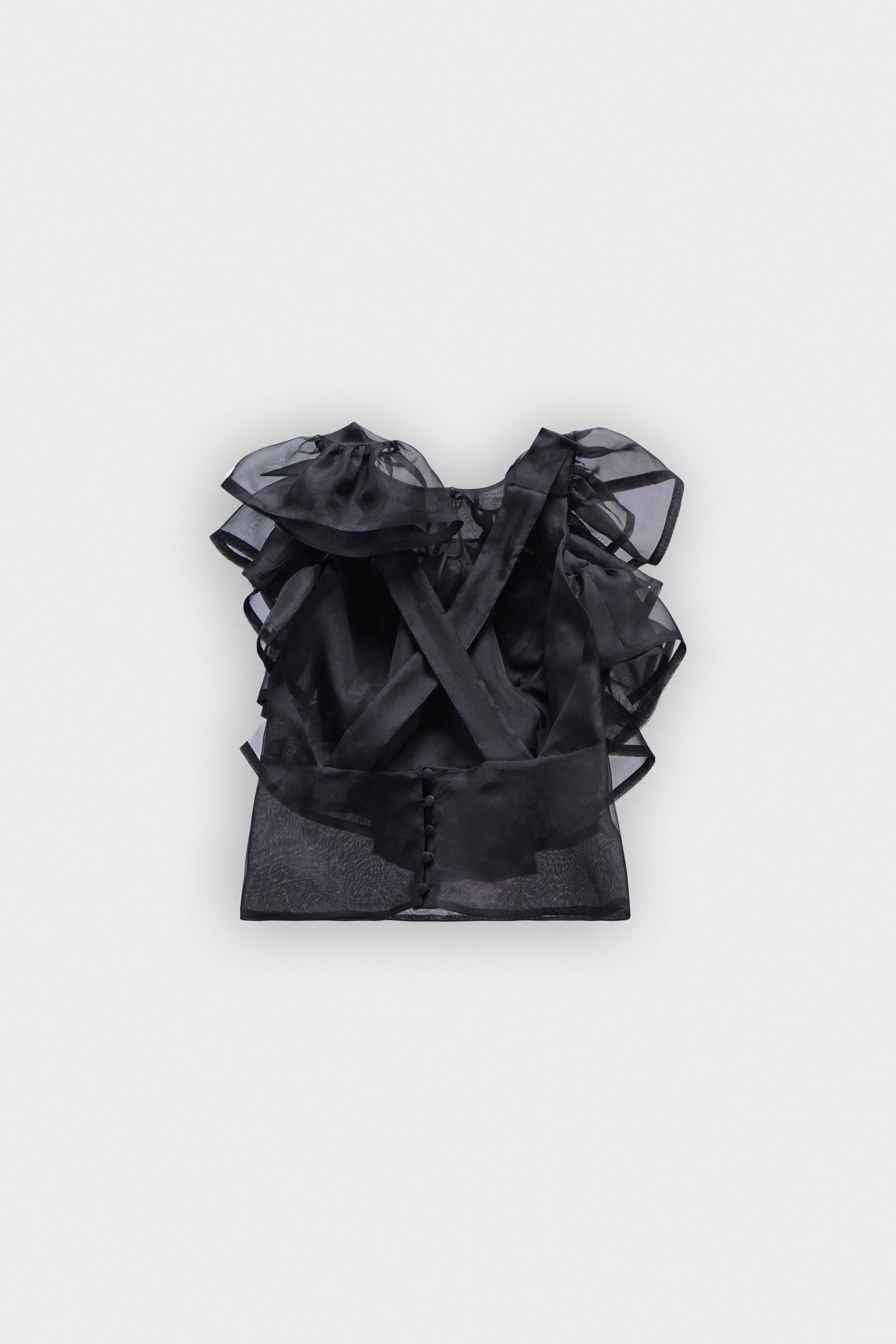 VOLANT JABOT ORGANZA TOP