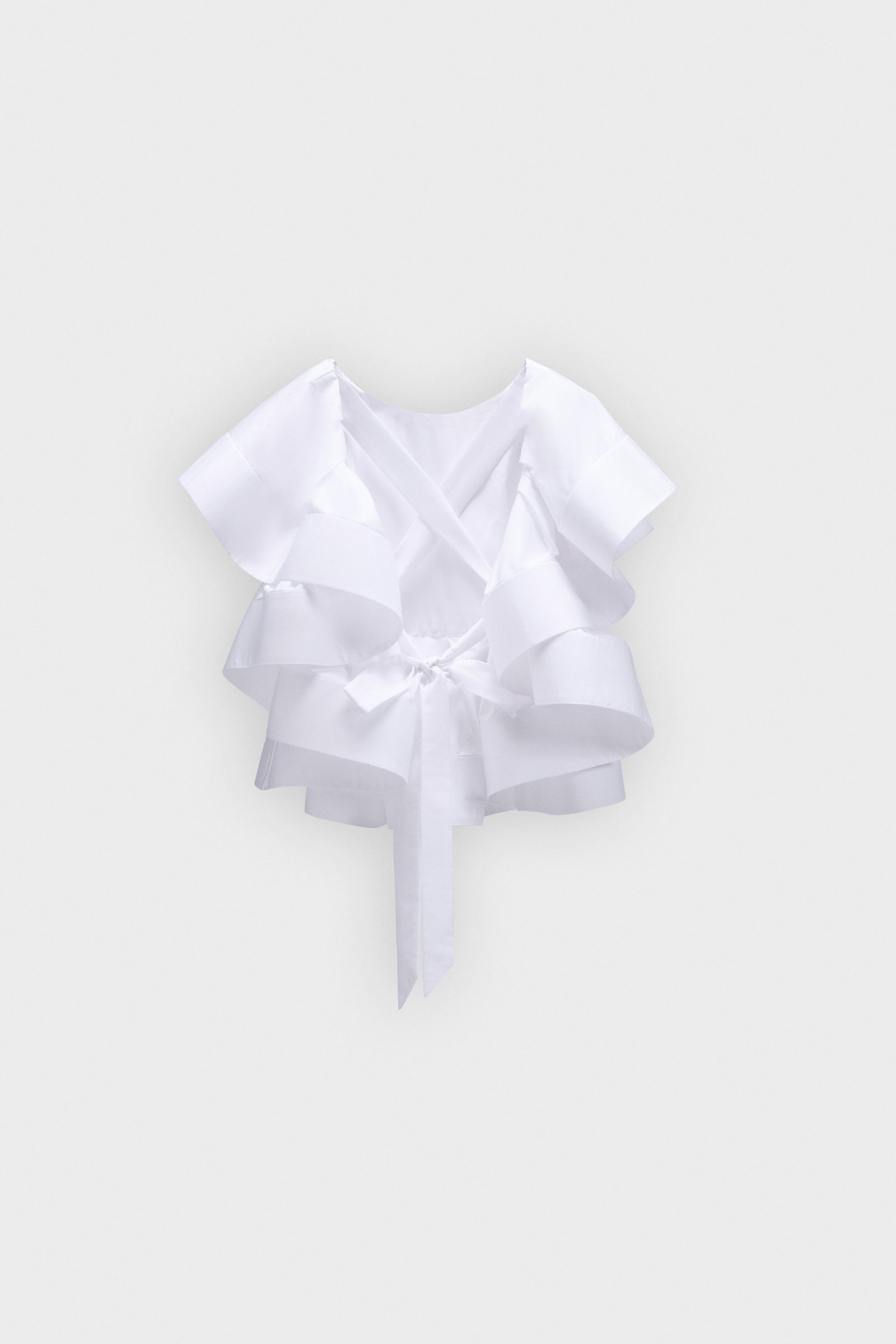 VOLANT DETAIL POPLIN TOP