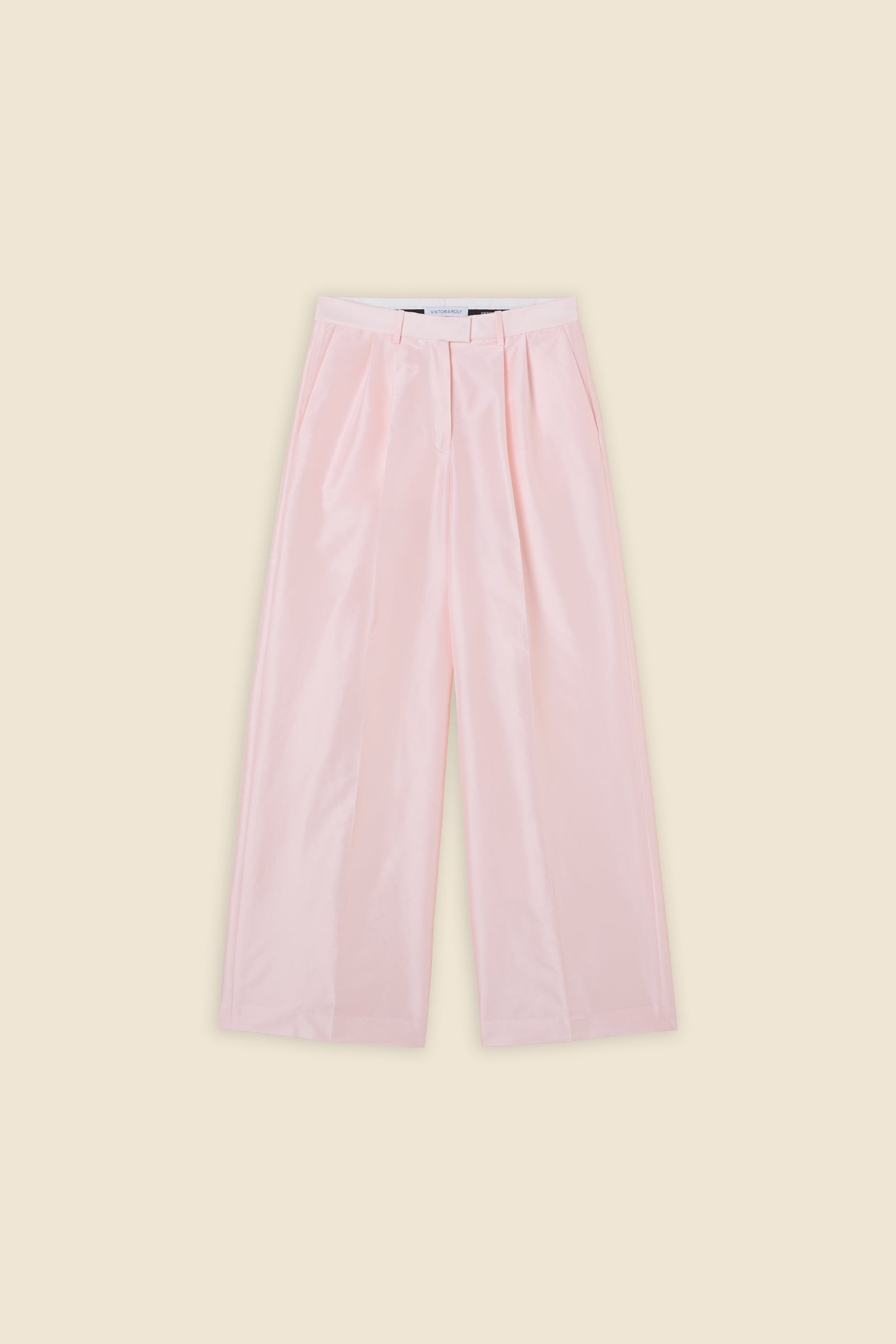 Crafted from silk-blend taffeta, the straight leg trousers offer a tailored fit and timeless elegance
